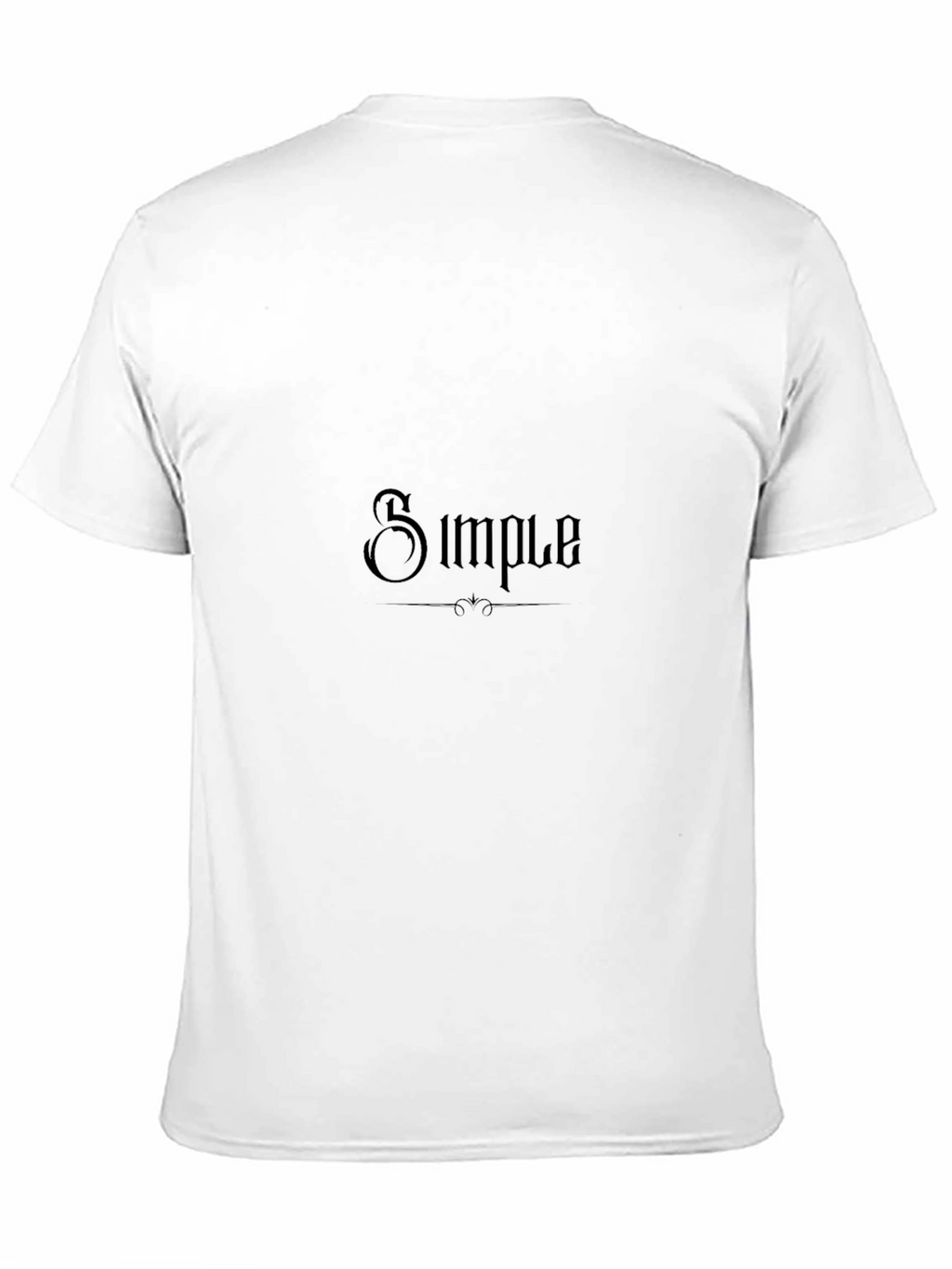 Simple Gothic Style Black T-Shirt