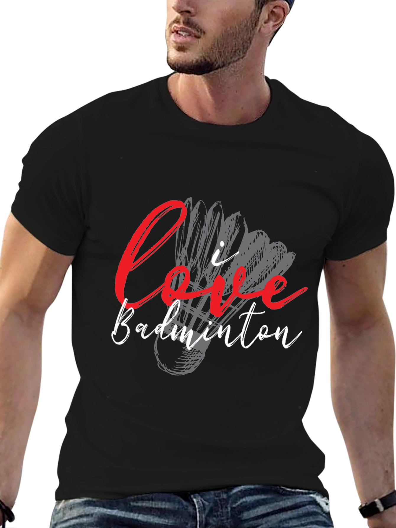 I Love Badminton T-Shirt - Sporty Tee