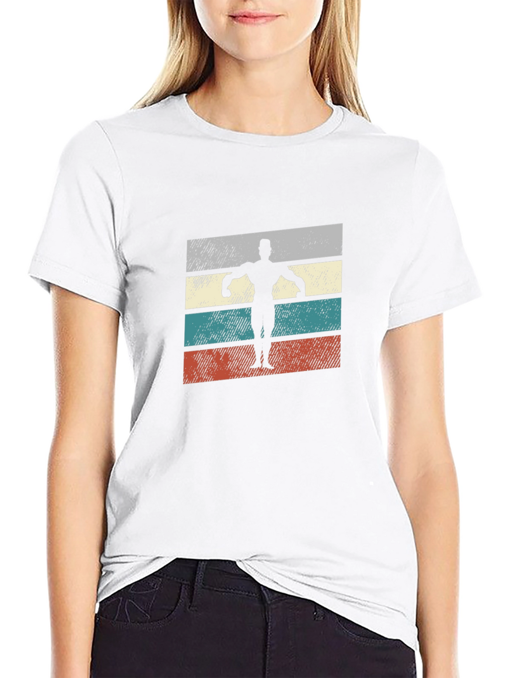 Retro Bodybuilder Graphic Tee - Black Cotton Shirt