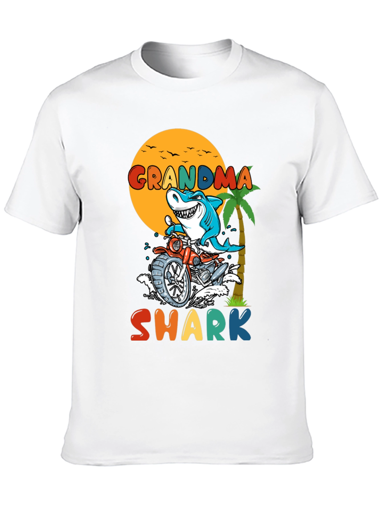 Grandma Shark Motorcycle T-Shirt