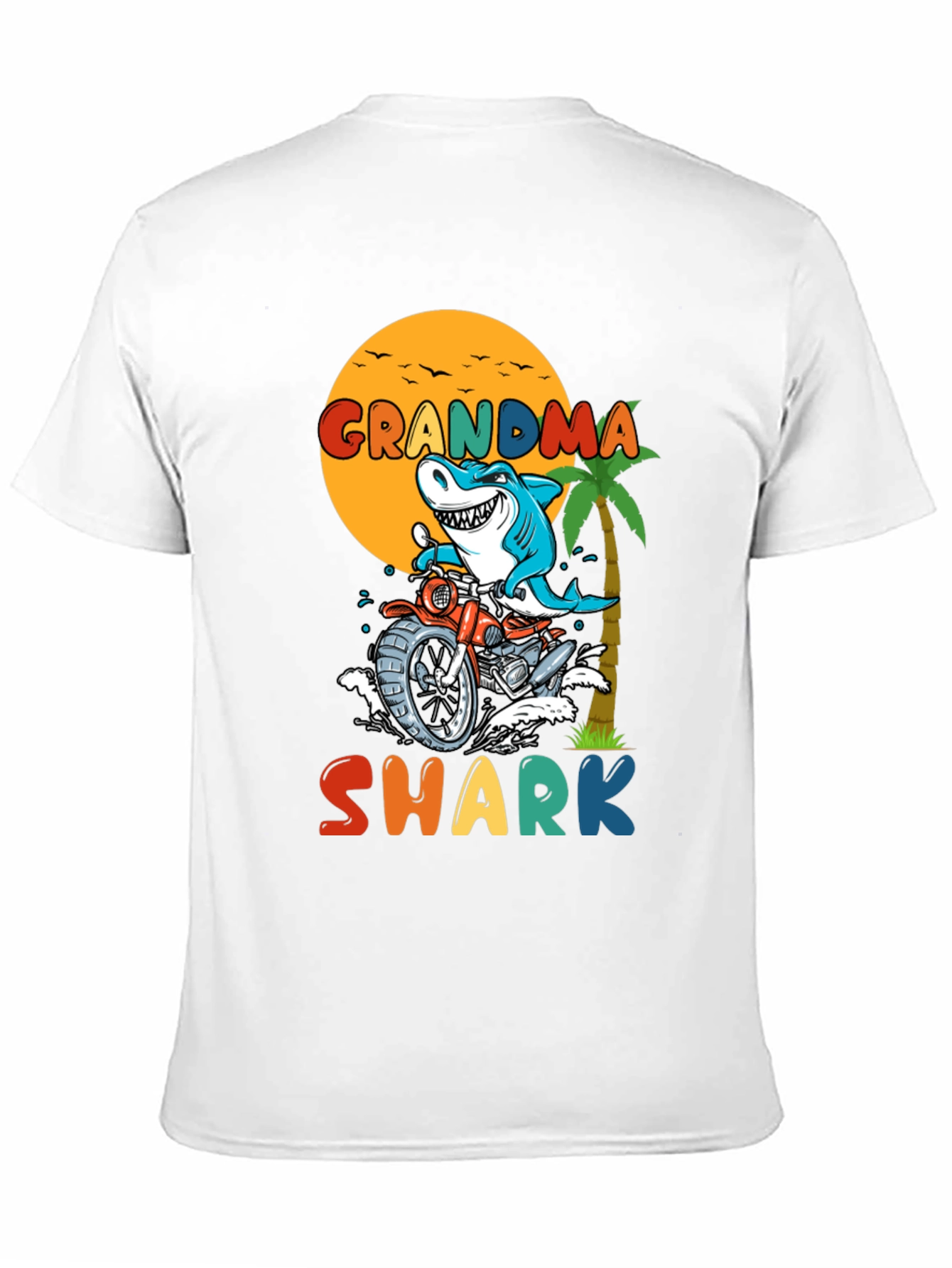 Grandma Shark Motorcycle T-Shirt
