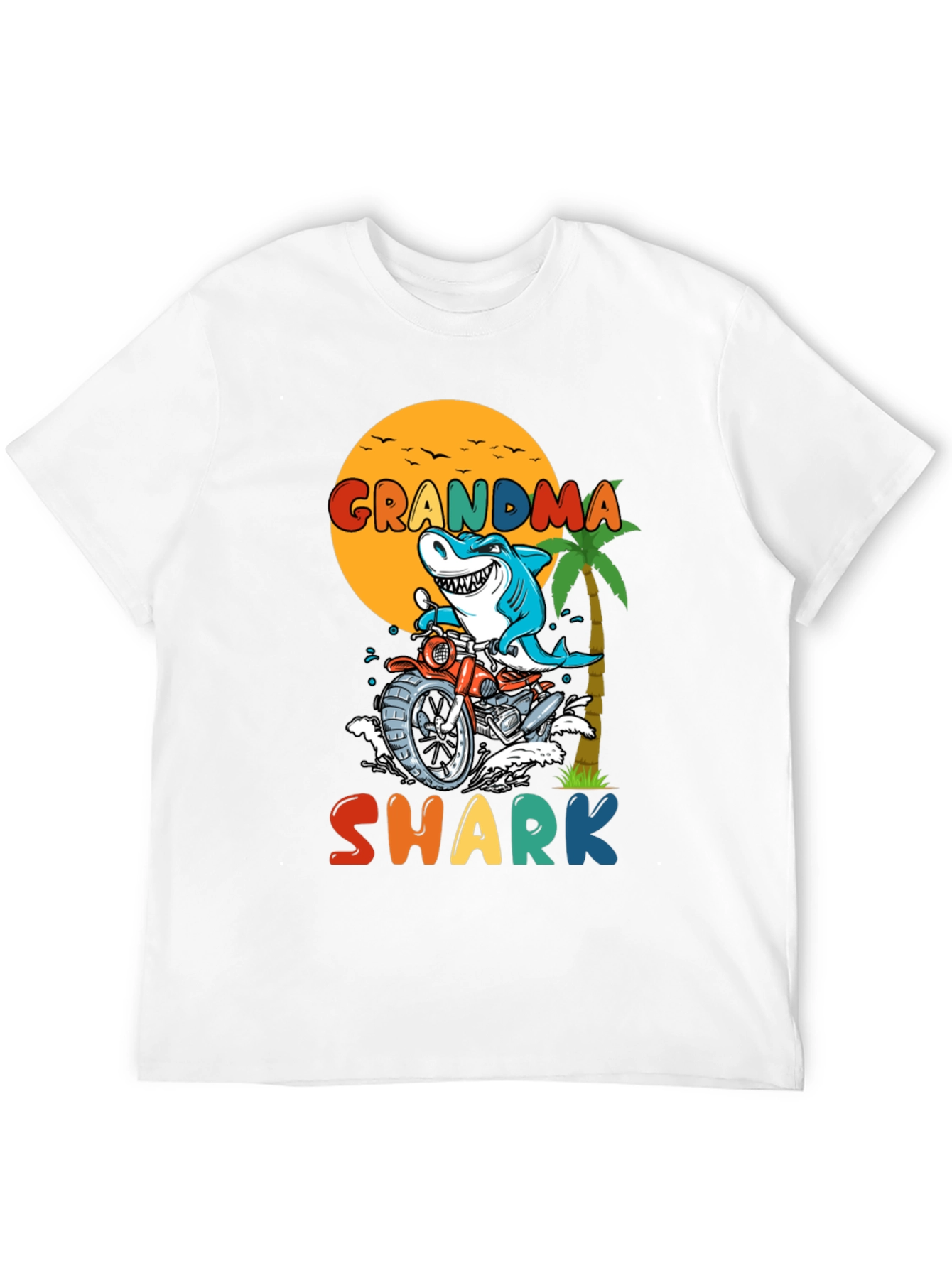 Grandma Shark Motorcycle T-Shirt
