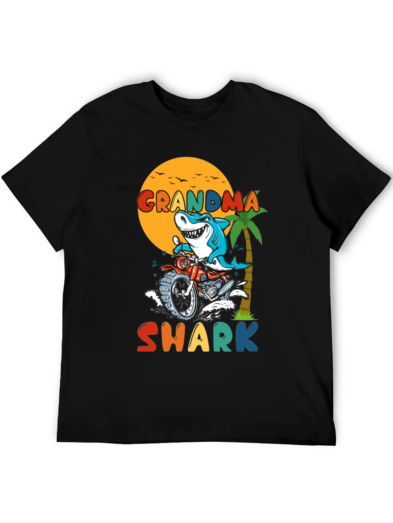 Grandma Shark Motorcycle T-Shirt