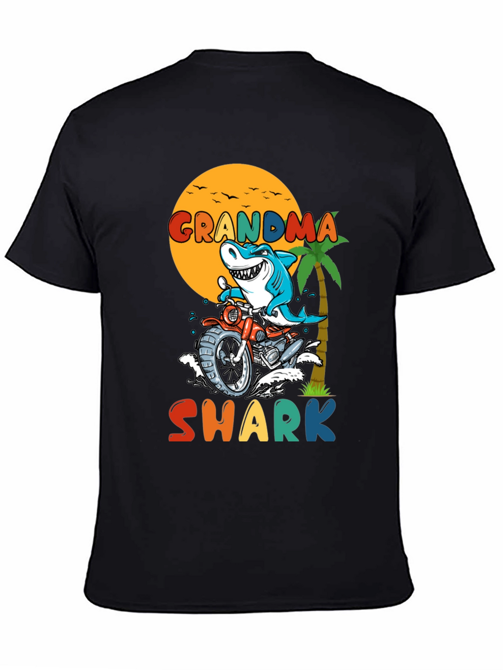 Grandma Shark Motorcycle T-Shirt