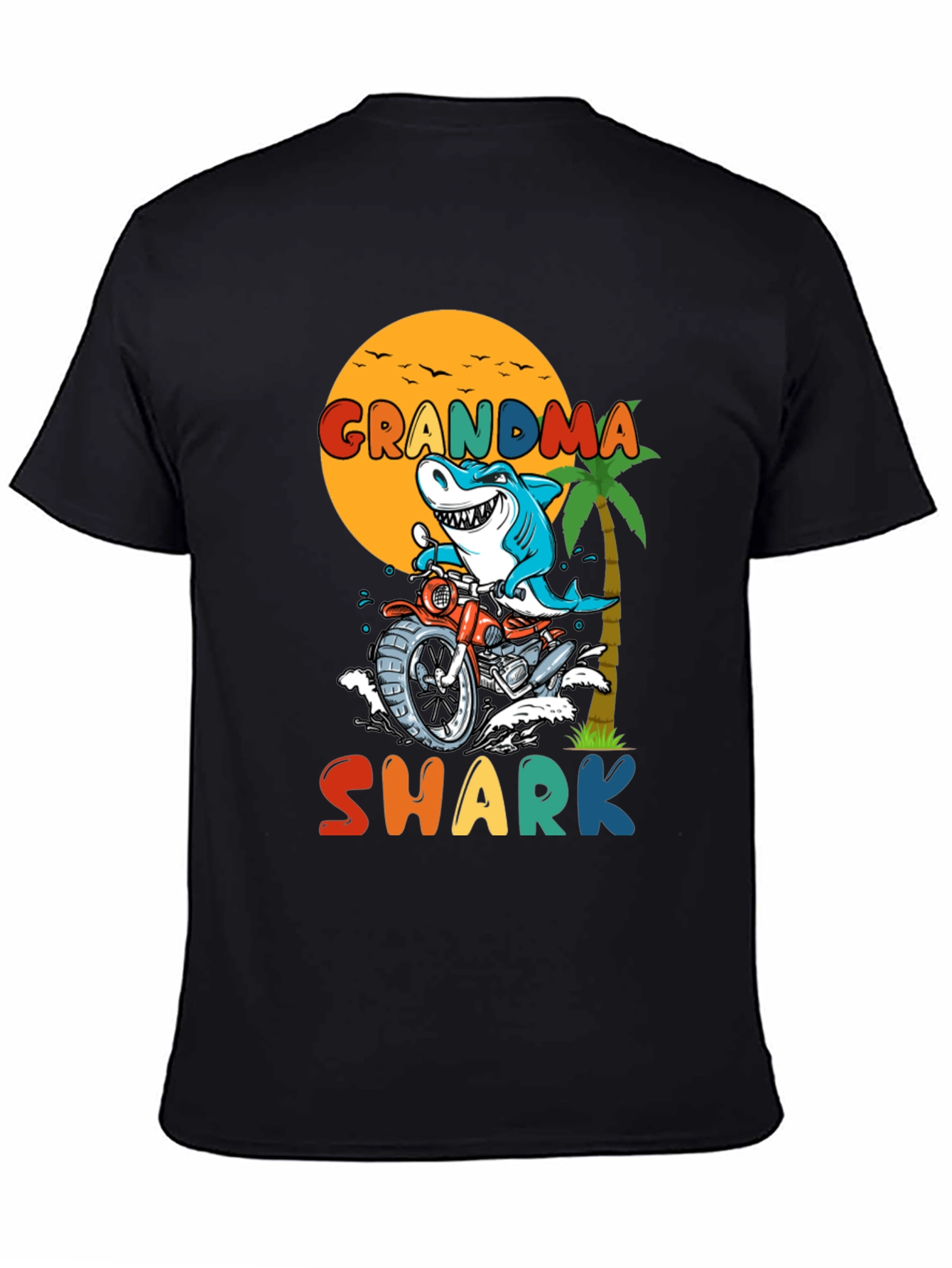 Grandma Shark Motorcycle T-Shirt