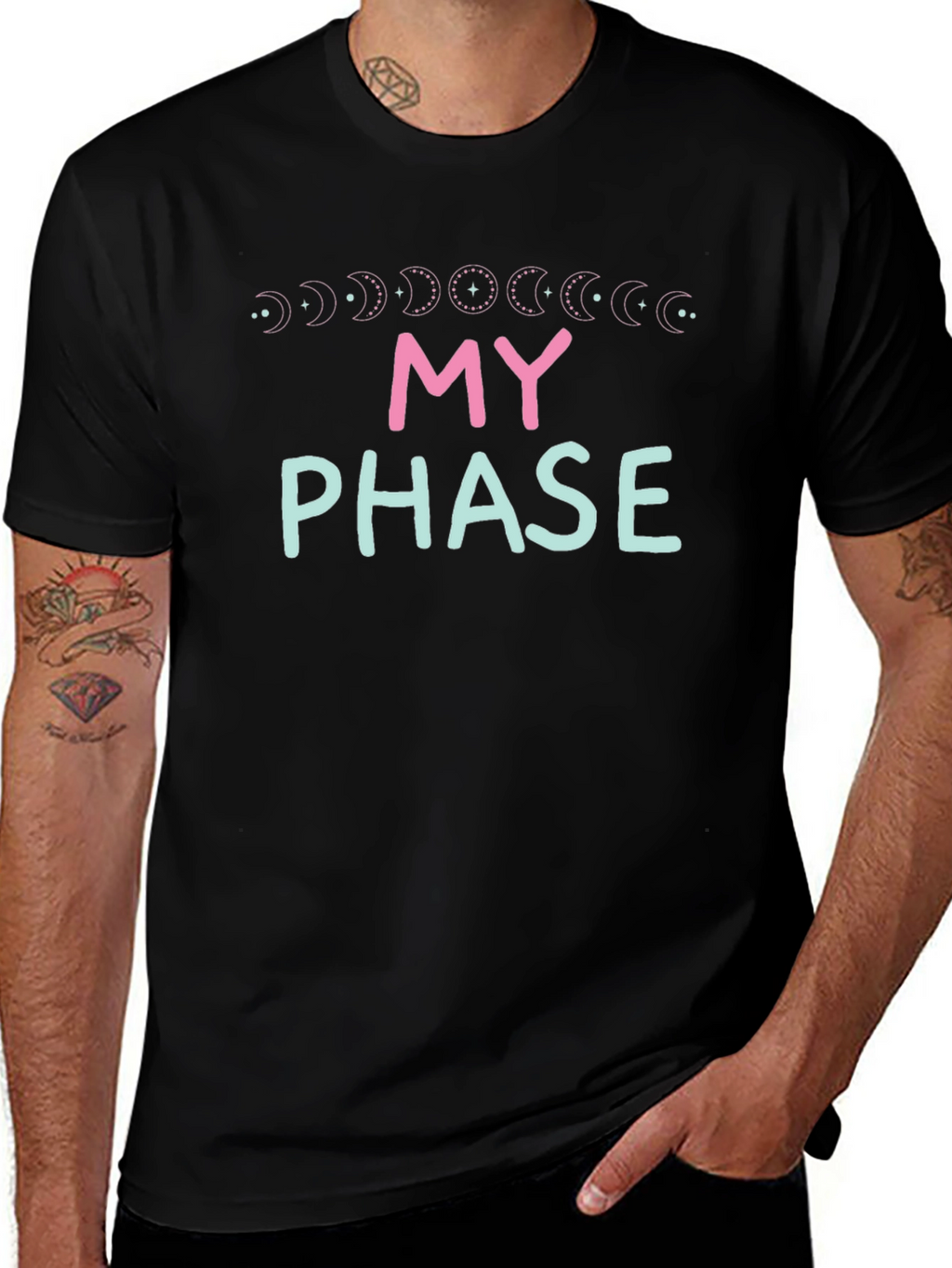 My Phase Moon Cycle Graphic Tee - Black