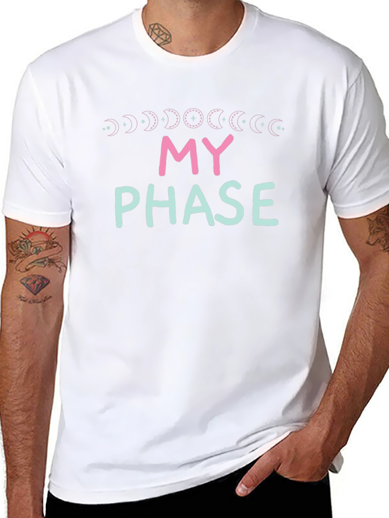 My Phase Moon Cycle Graphic Tee - Black