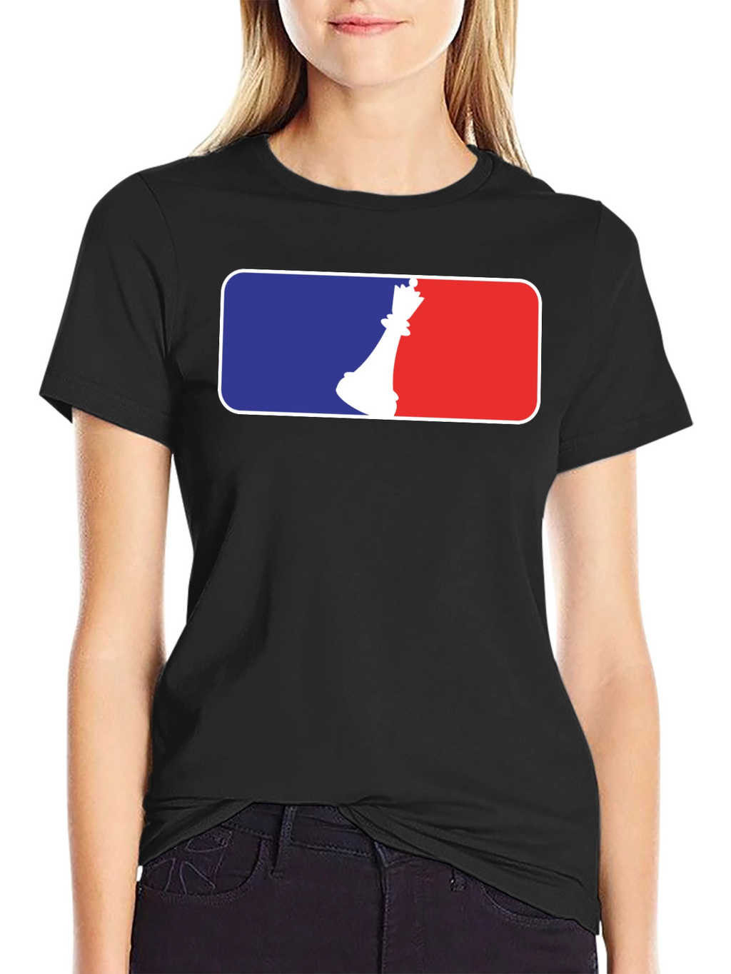 Chess Queen Black T-Shirt - Strategy Game Design