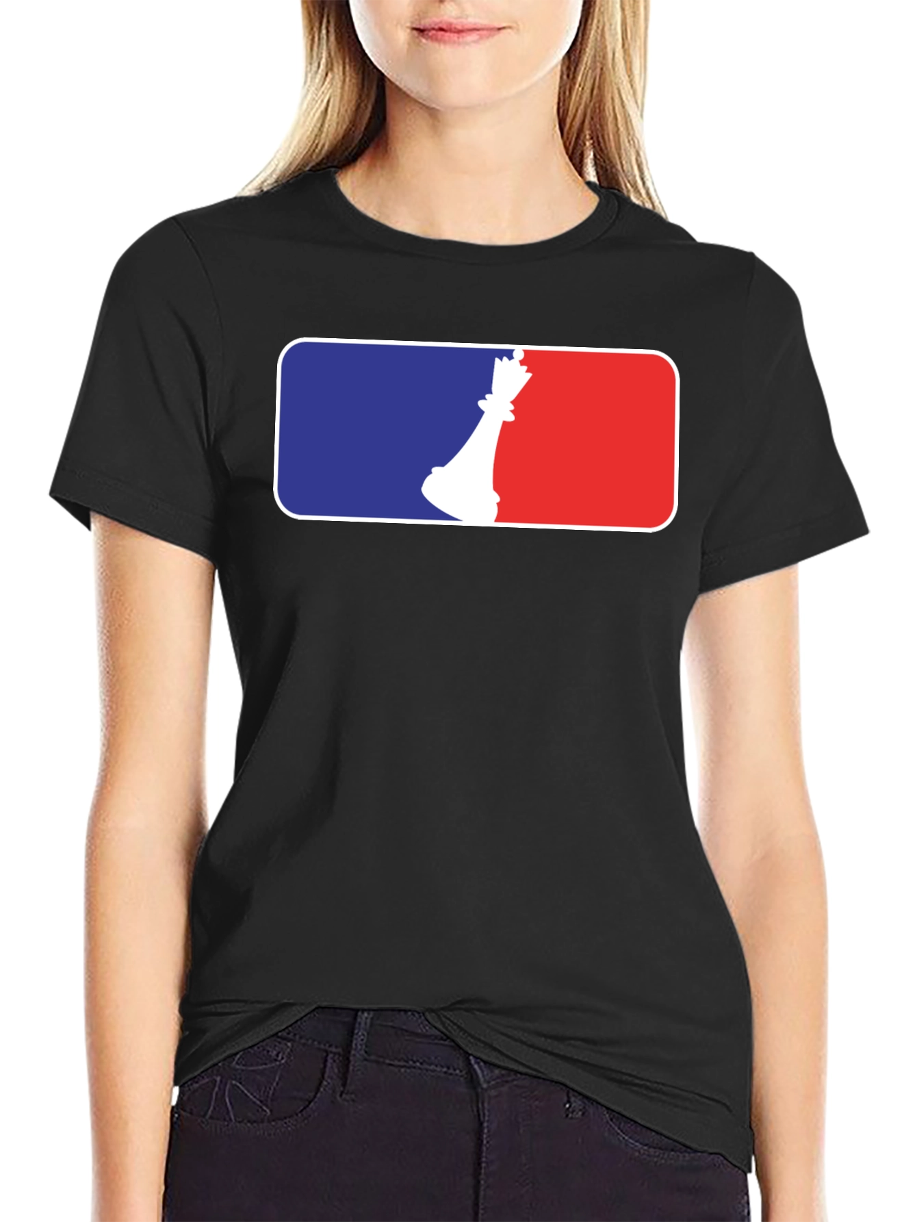 Chess Queen Black T-Shirt - Strategy Game Design