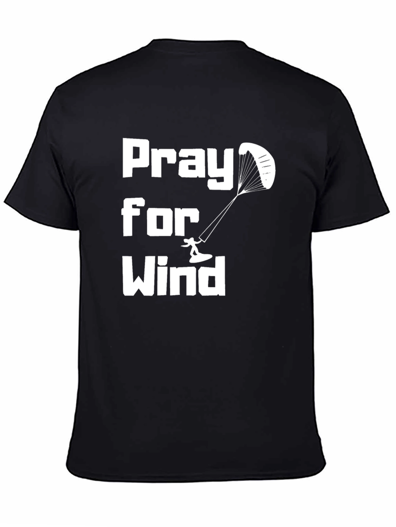 Pray for Wind Kitesurfing Black Tee