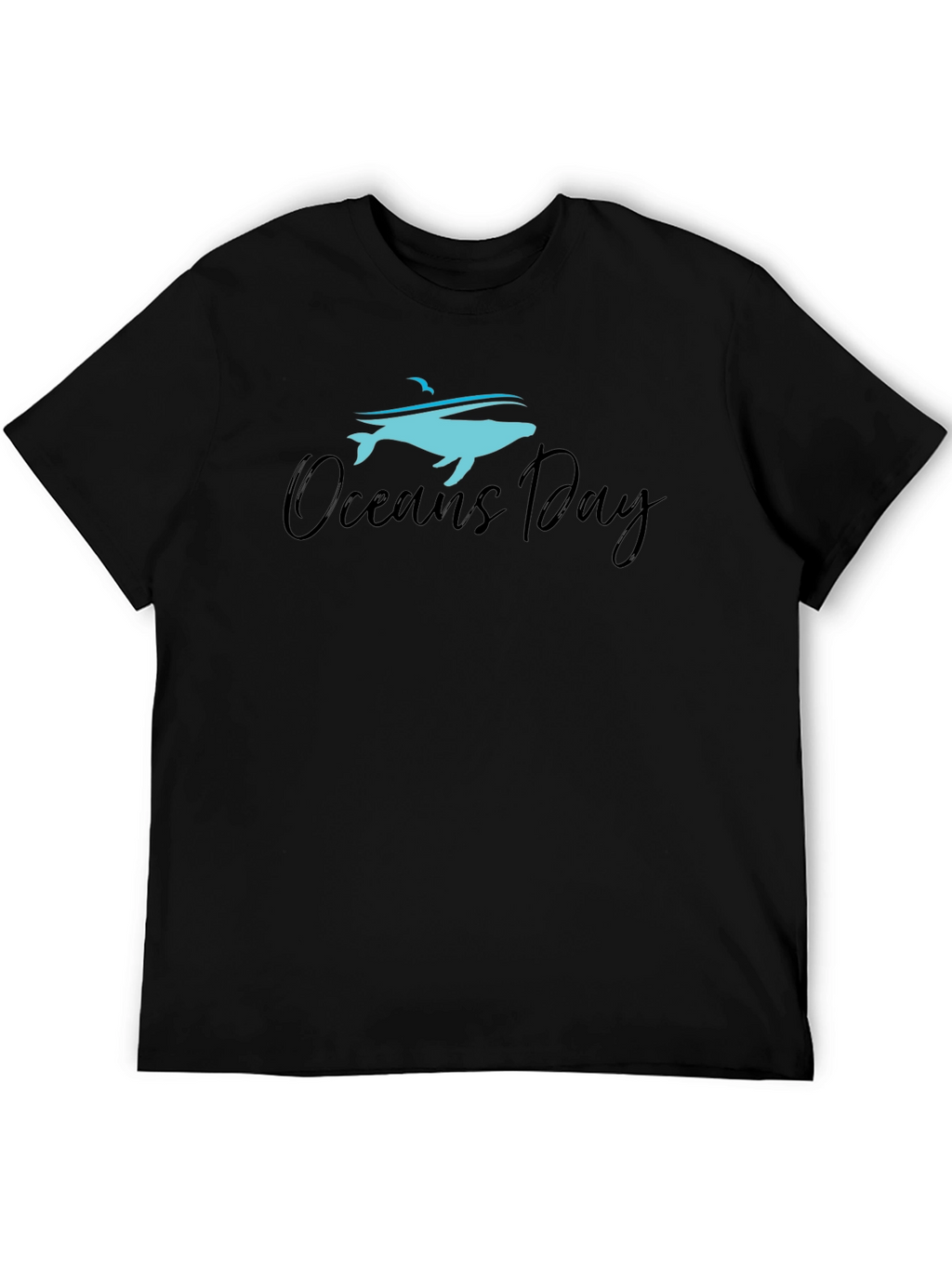 Oceans Day Graphic T-Shirt - Black