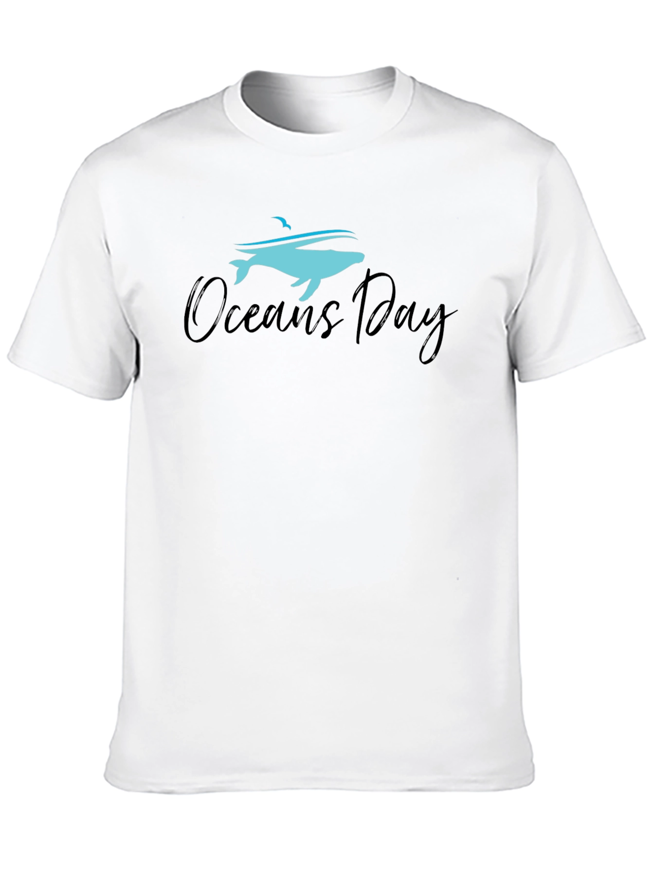 Oceans Day Graphic T-Shirt - Black