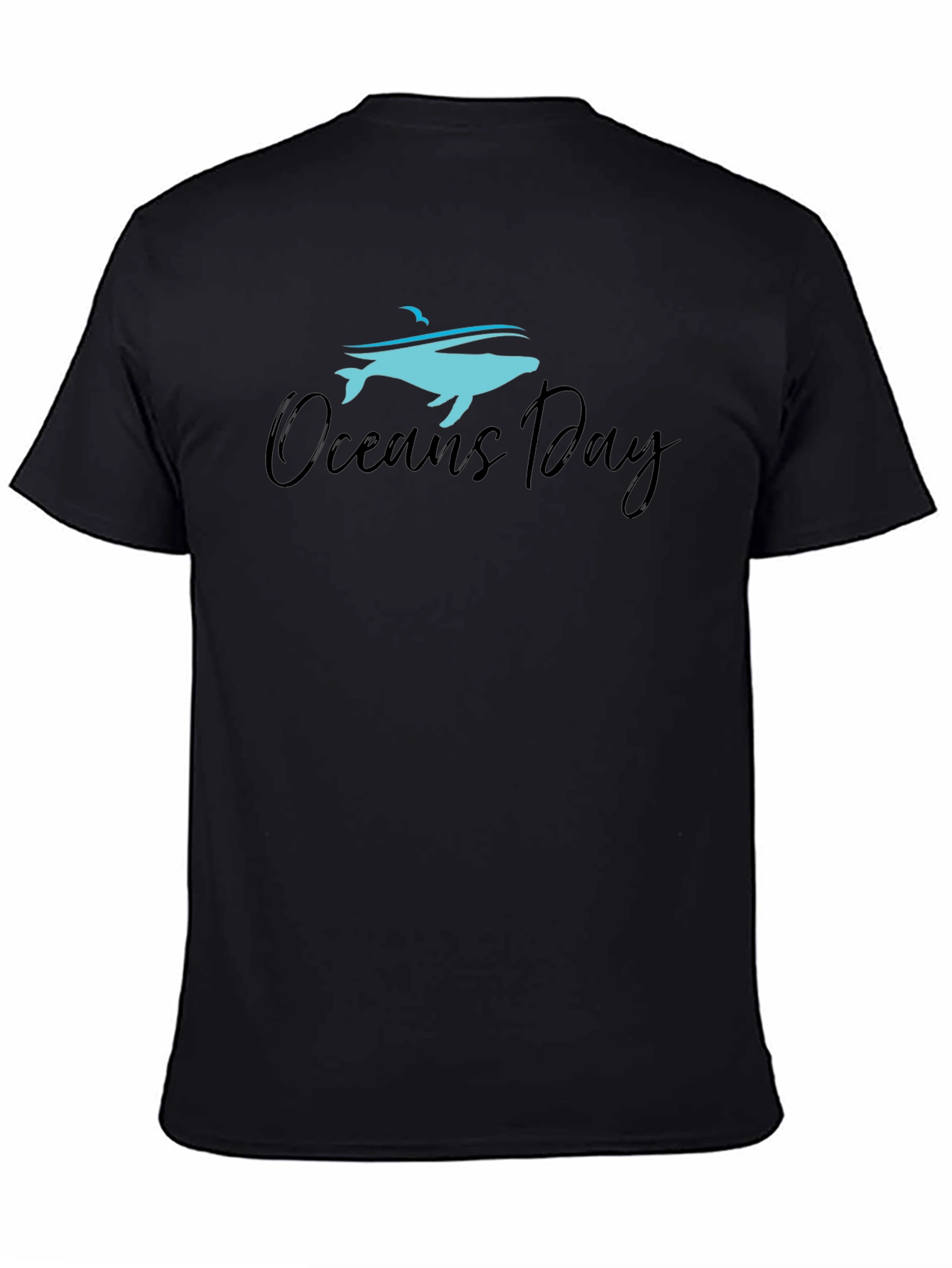 Oceans Day Graphic T-Shirt - Black