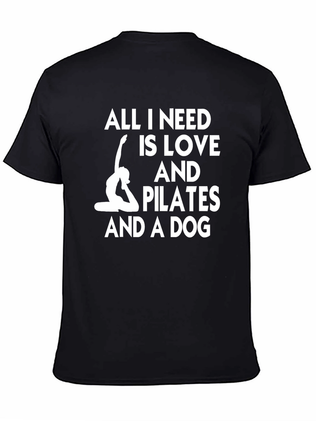 Pilates Love Dog Graphic Tee - Black