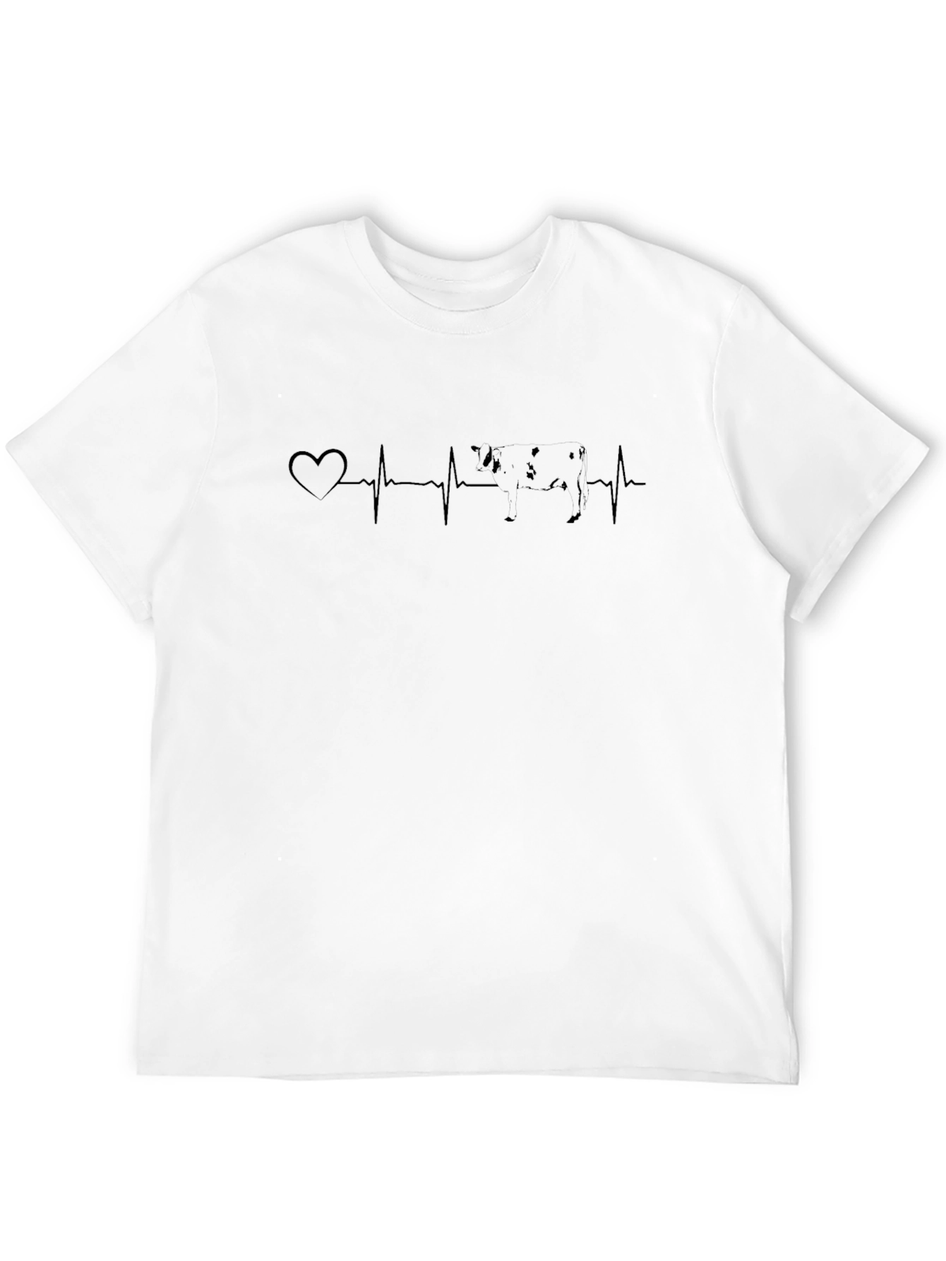 Heartbeat Dog Lover T-Shirt - Black