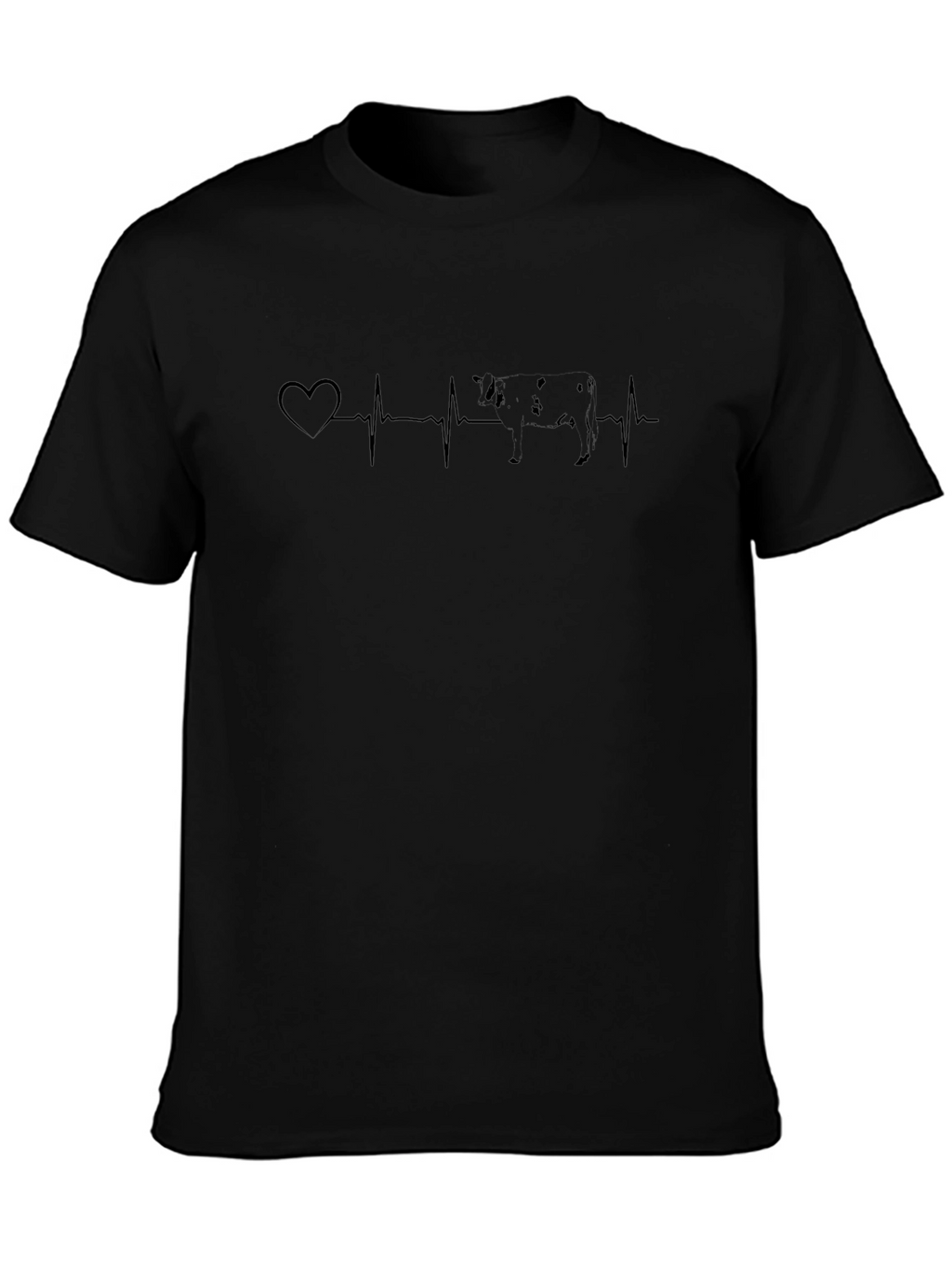 Heartbeat Dog Lover T-Shirt - Black