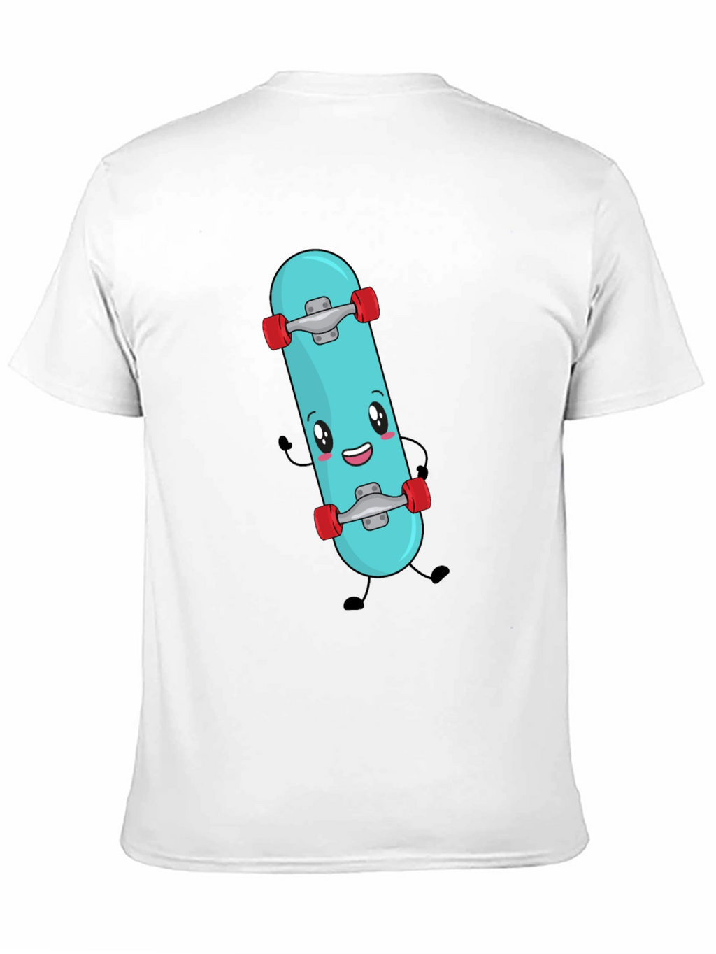 Cute Skateboard Graphic Tee - Black