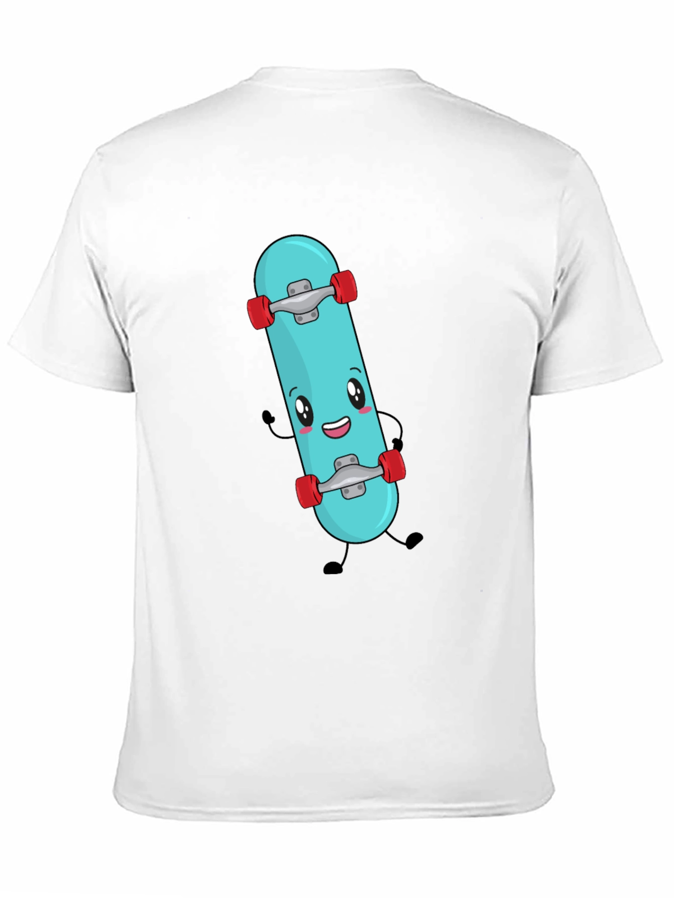 Cute Skateboard Graphic Tee - Black
