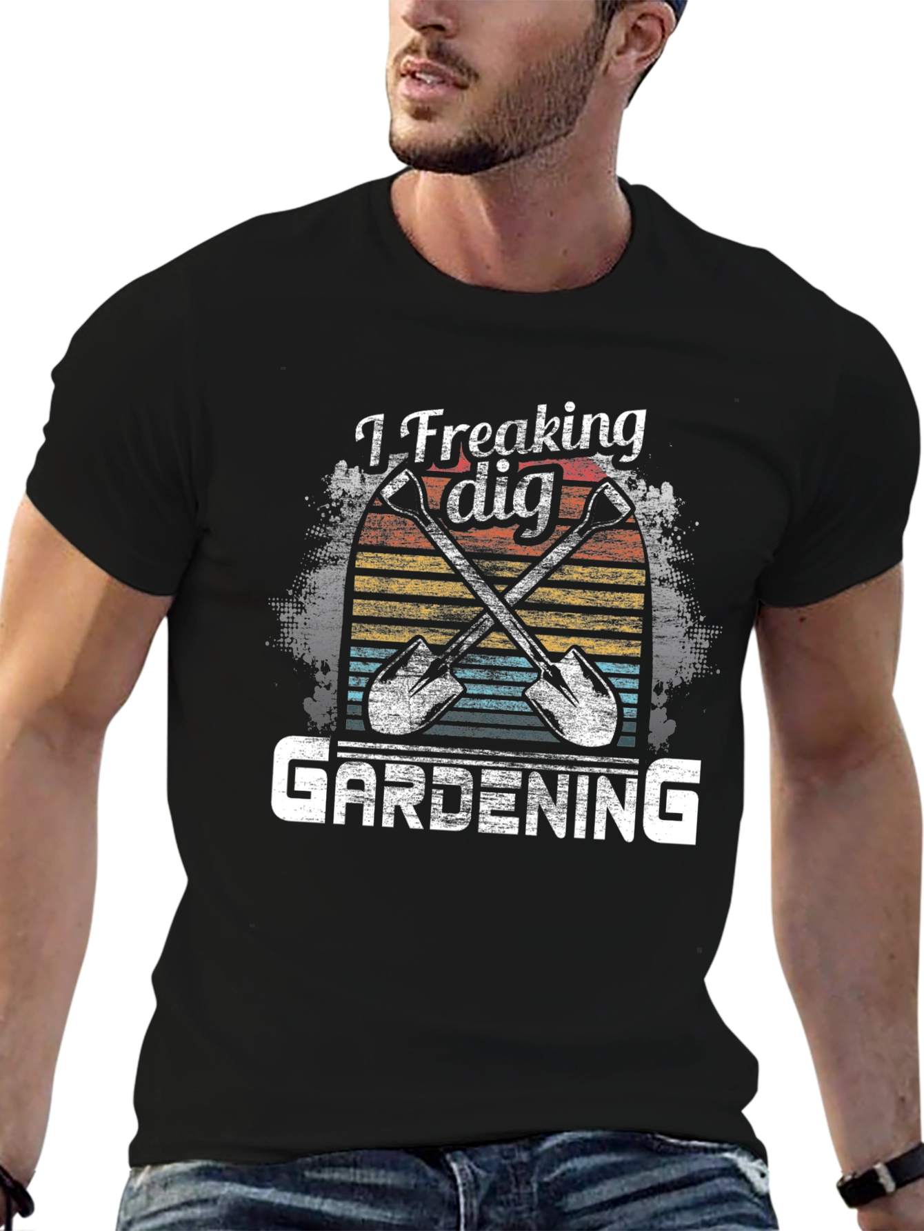I Freaking Dig Gardening Graphic Tee - Black