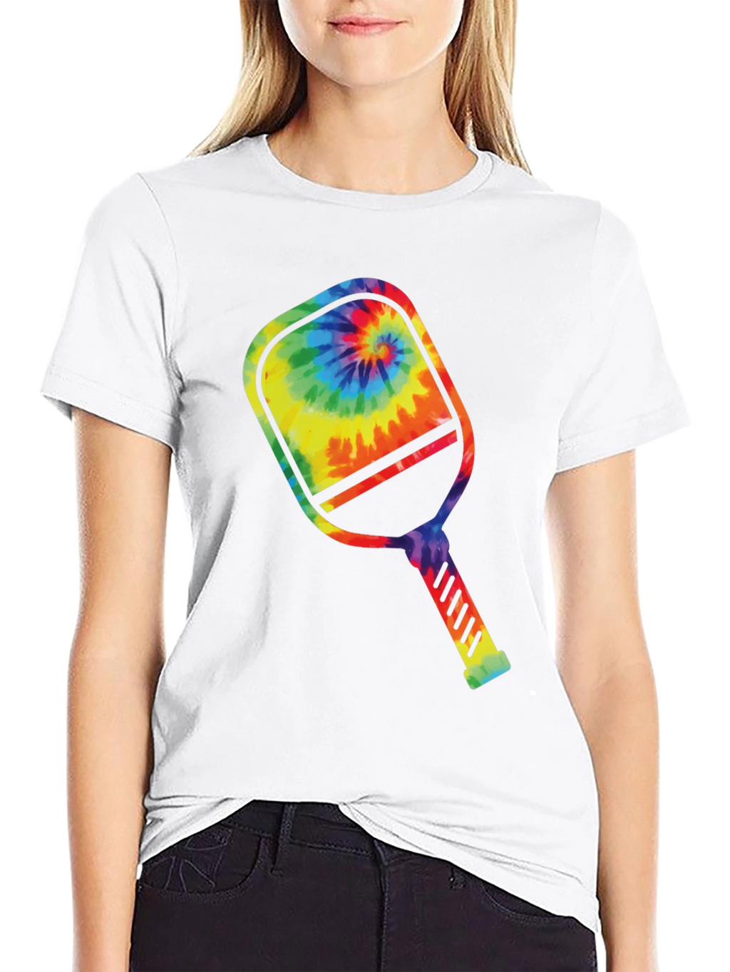 Tie Dye Pickleball Paddle Graphic Tee