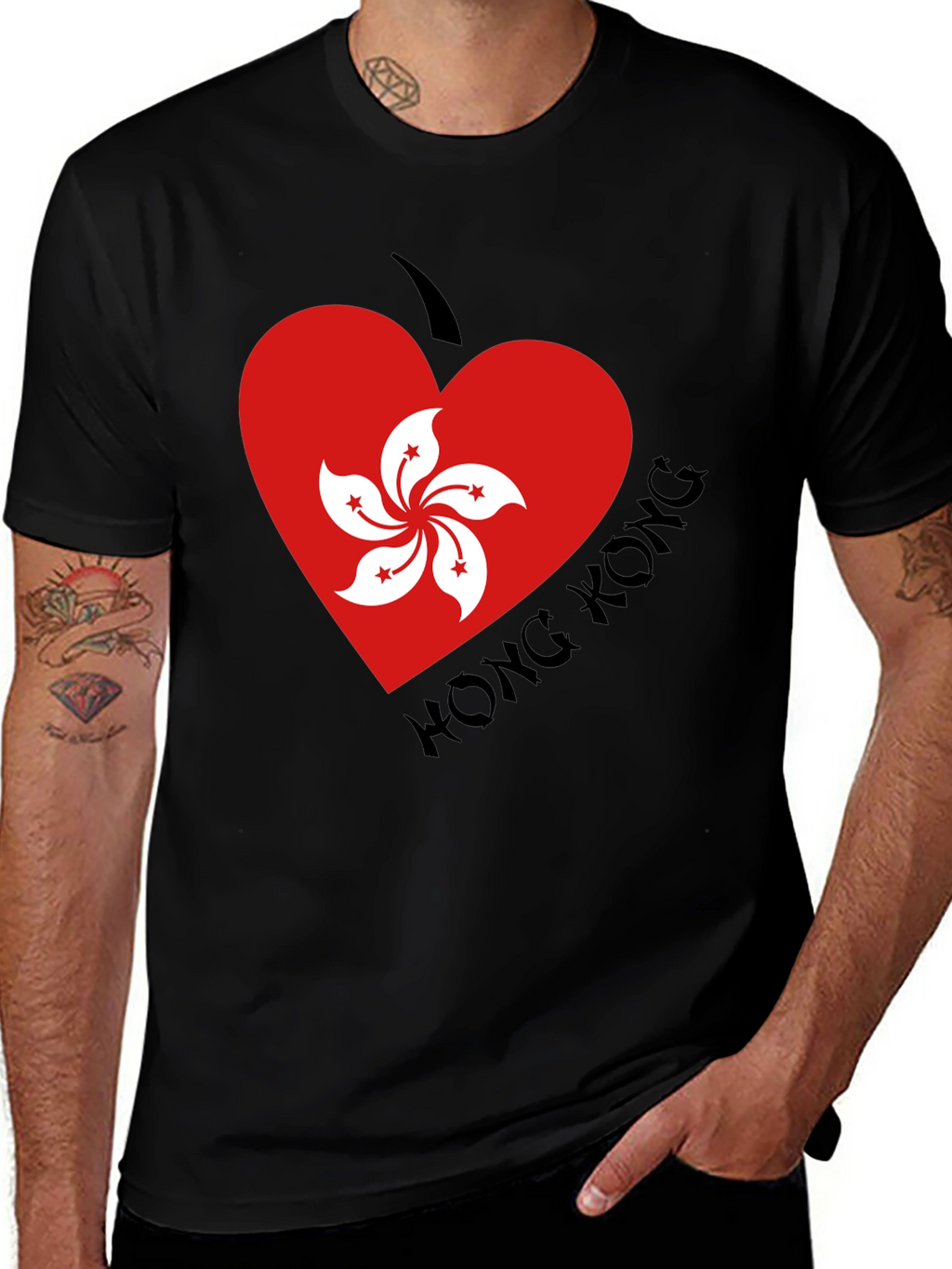 Hong Kong Heart Flag T-Shirt