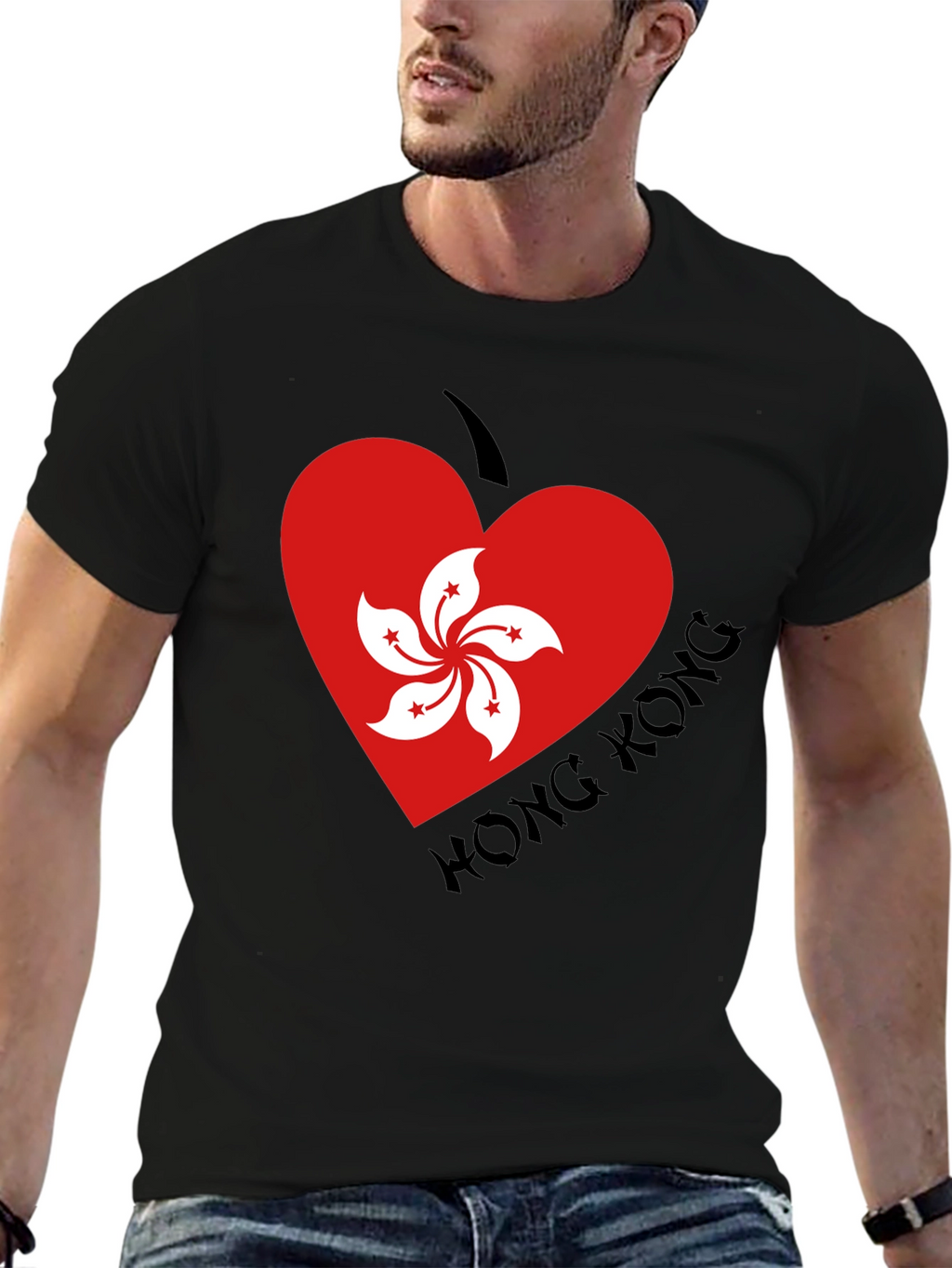 Hong Kong Heart Flag T-Shirt