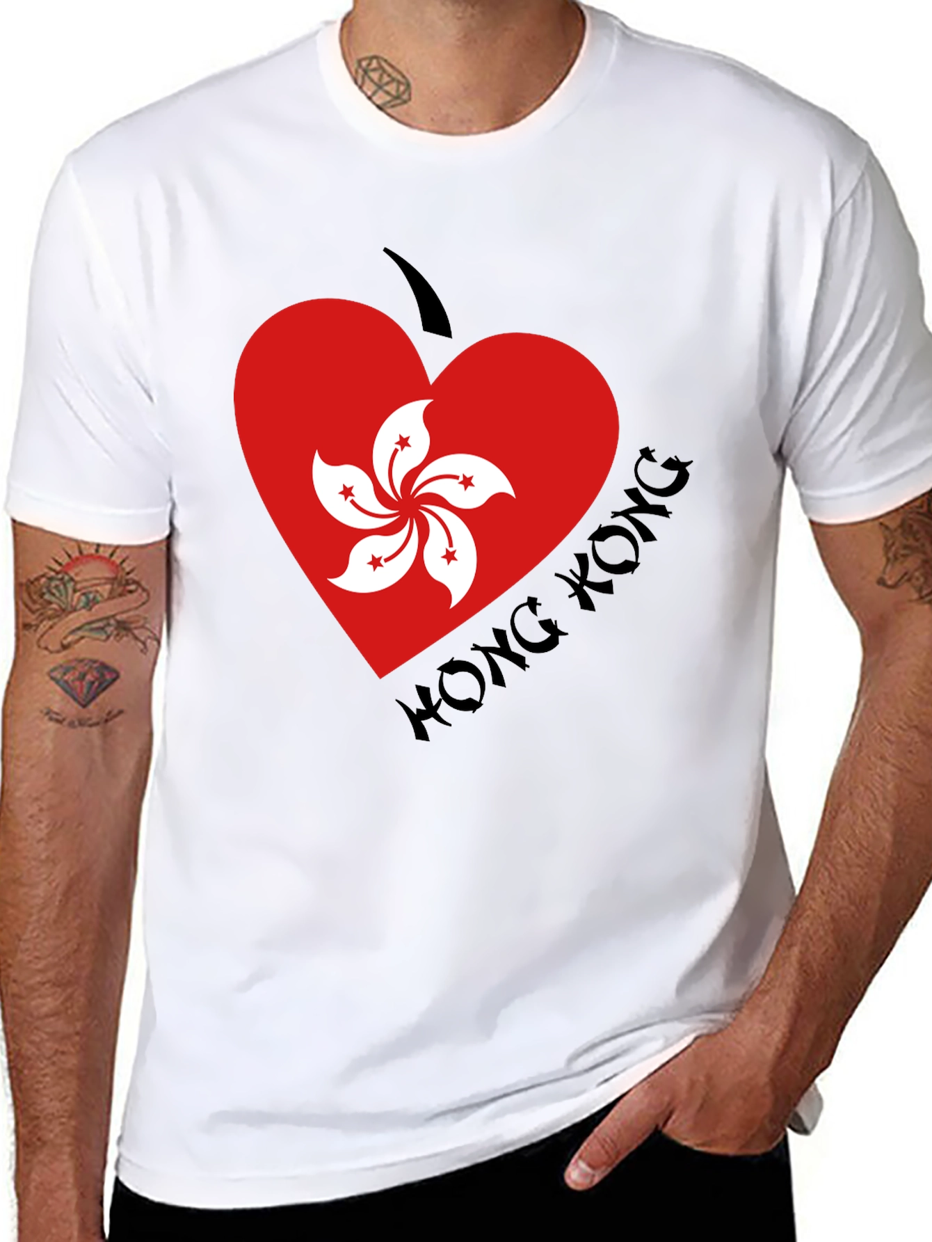 Hong Kong Heart Flag T-Shirt