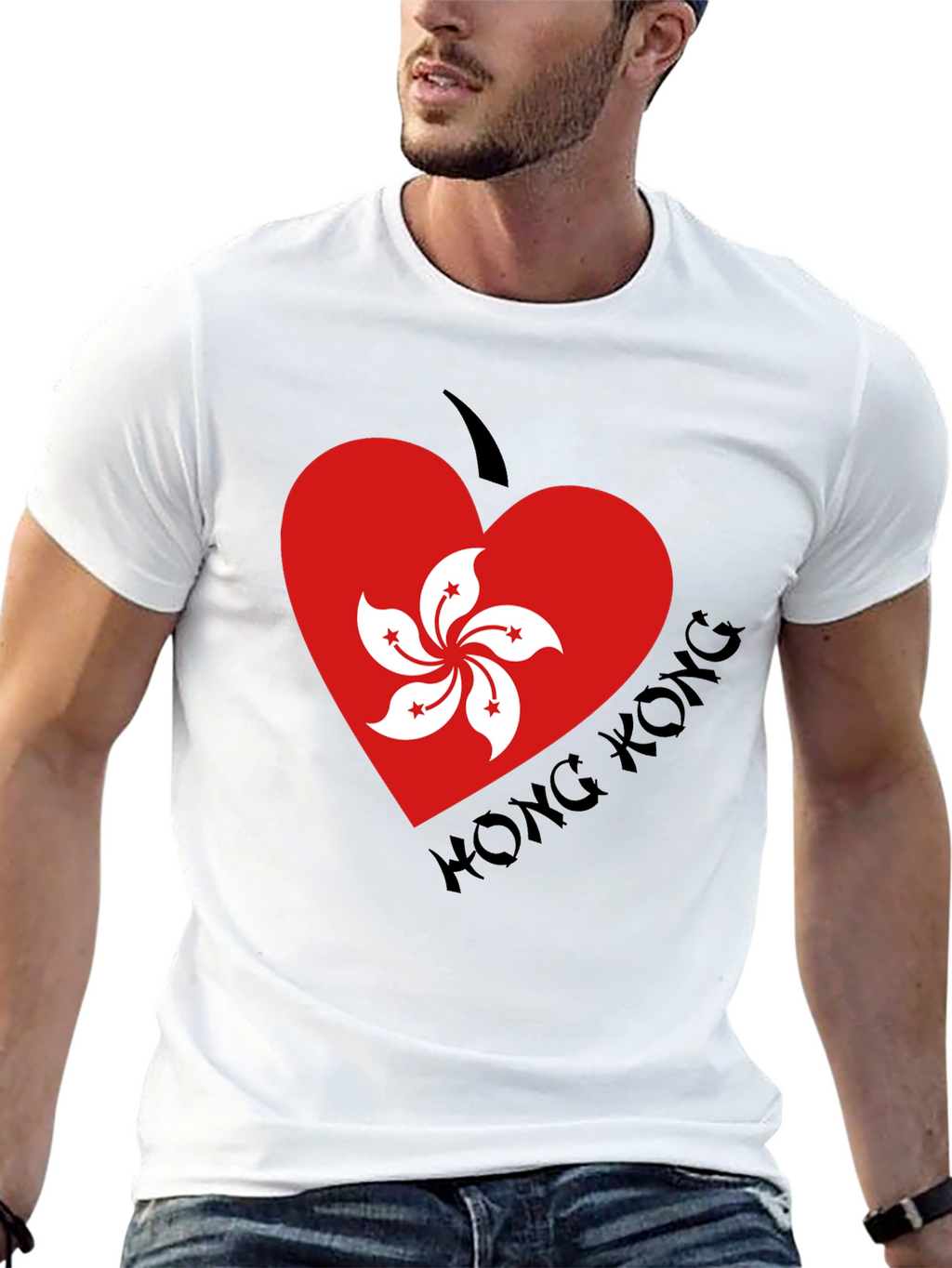 Hong Kong Heart Flag T-Shirt
