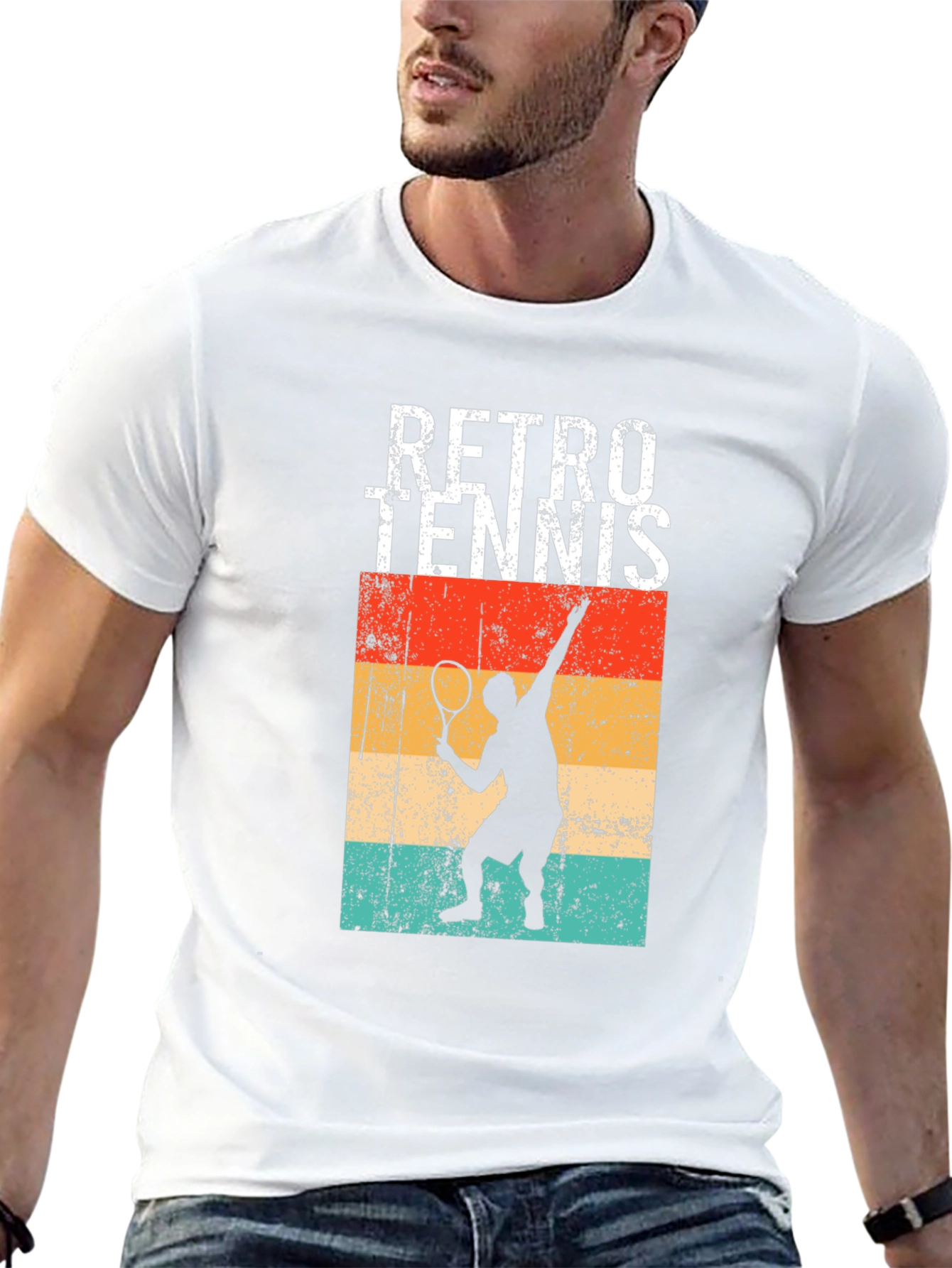Retro Tennis Player Graphic Tee
