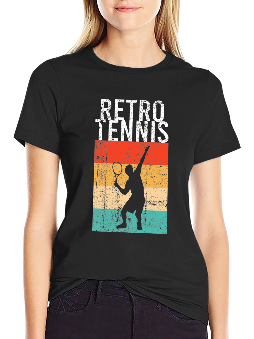 Retro Tennis Player Graphic Tee
