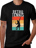 Retro Tennis Player Graphic Tee
