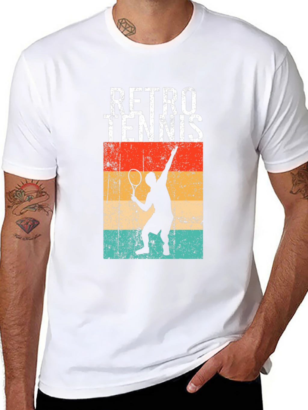 Retro Tennis Player Graphic Tee