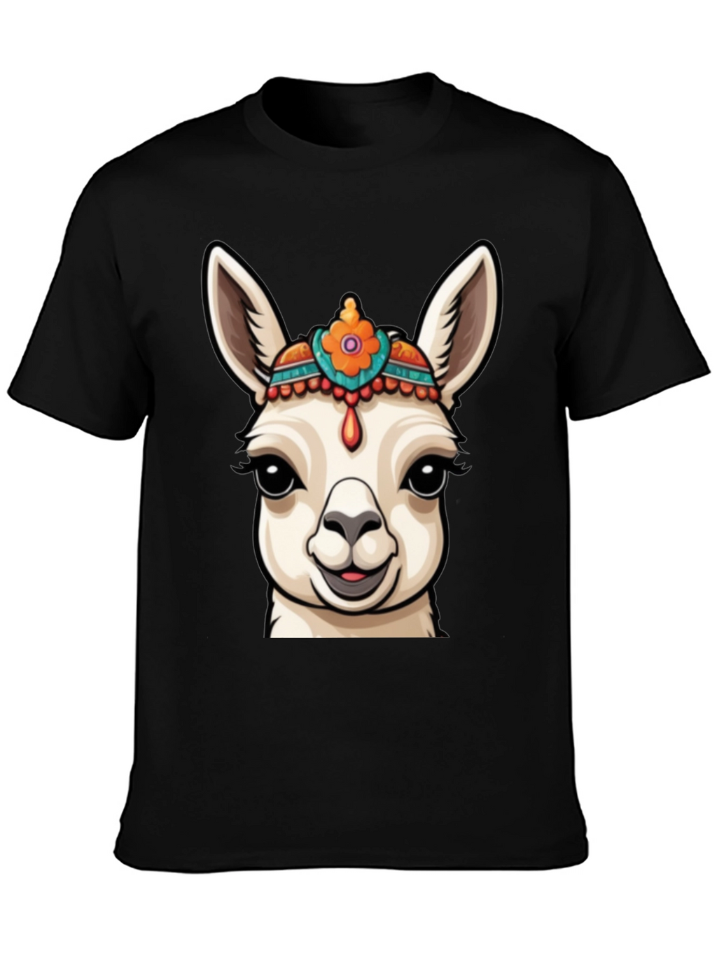 Llama Head Graphic Tee - Unique Animal Print