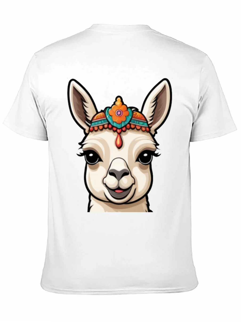 Llama Head Graphic Tee - Unique Animal Print