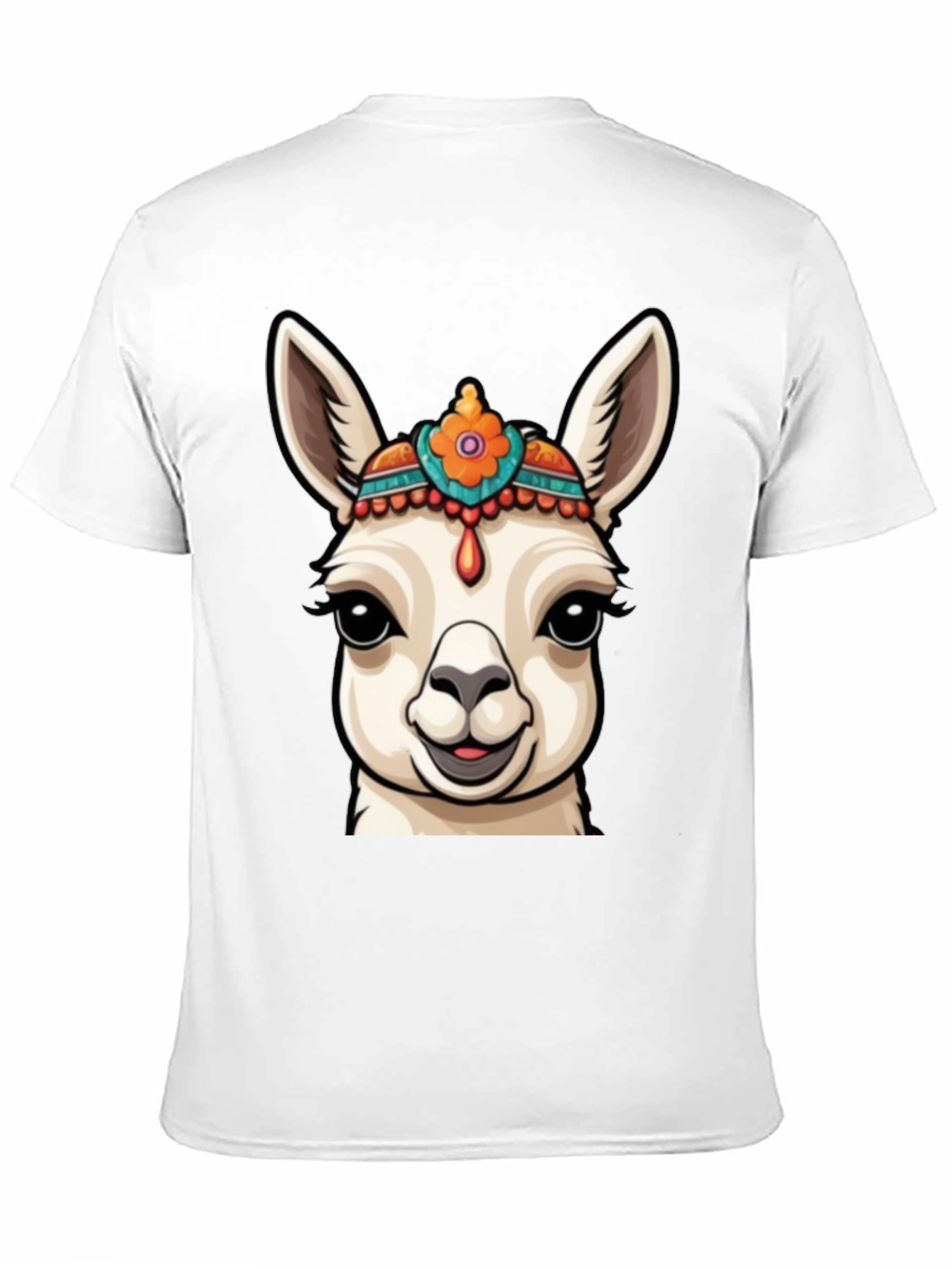 Llama Head Graphic Tee - Unique Animal Print