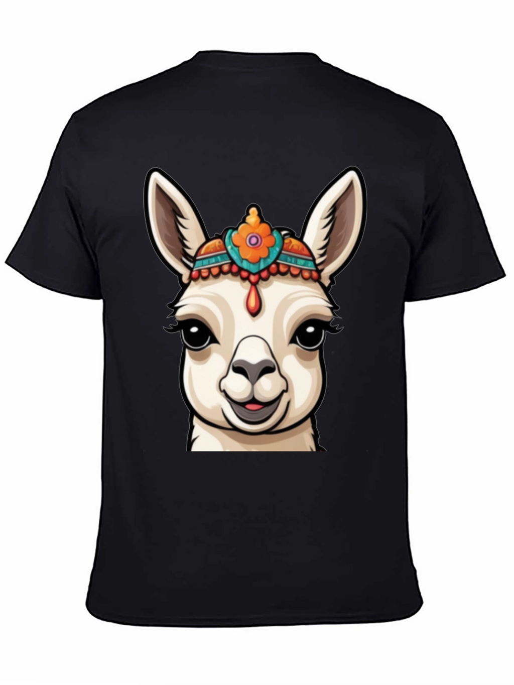 Llama Head Graphic Tee - Unique Animal Print