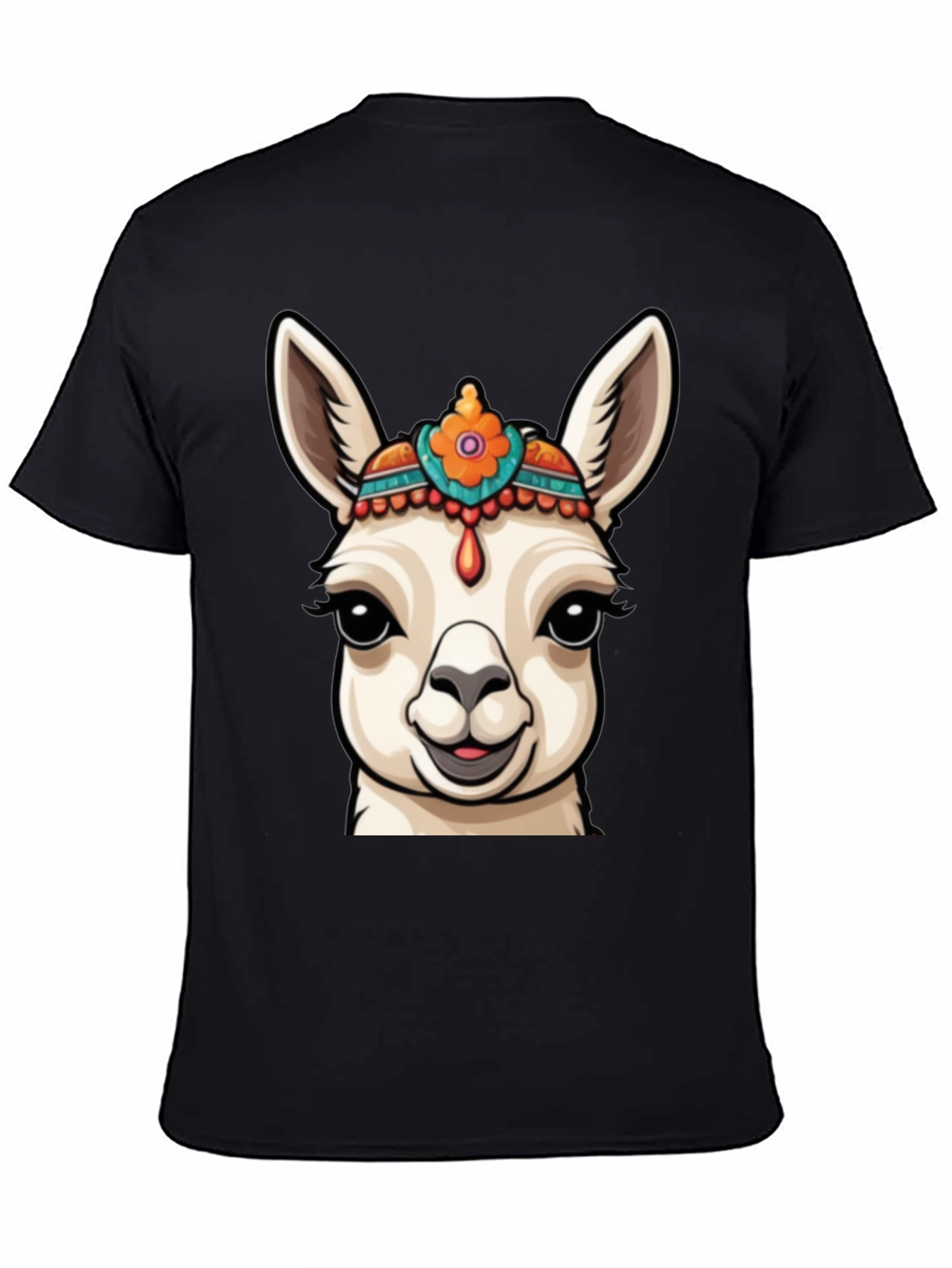 Llama Head Graphic Tee - Unique Animal Print