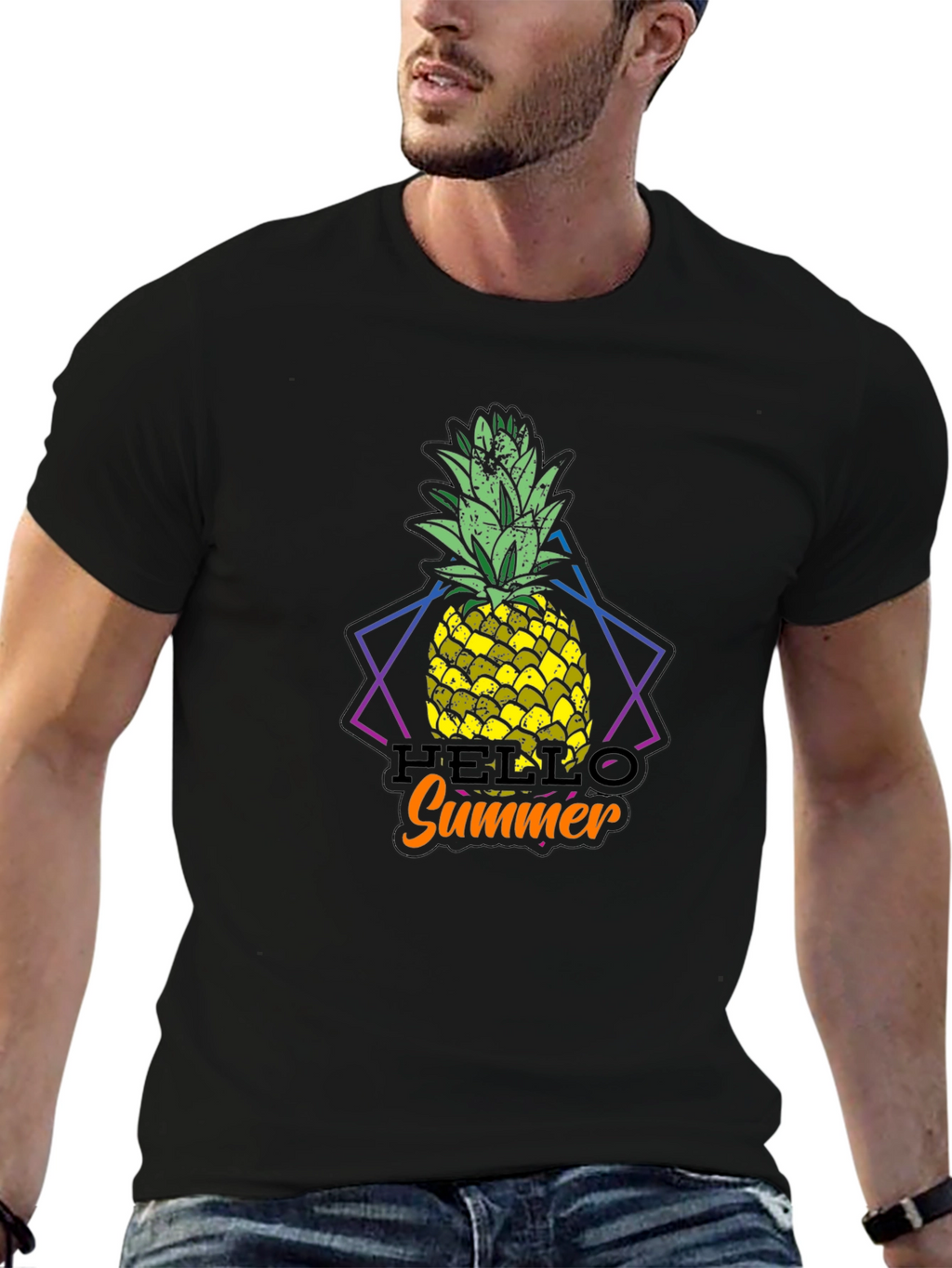 Hello Summer Pineapple Graphic Tee