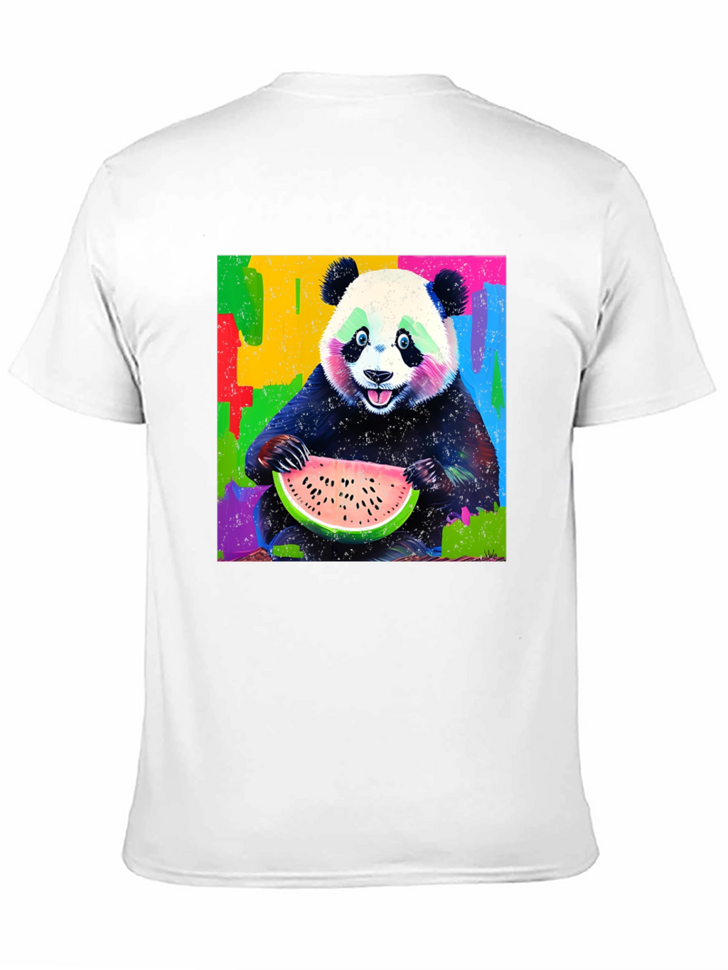 Panda Eating Watermelon Graphic T-Shirt