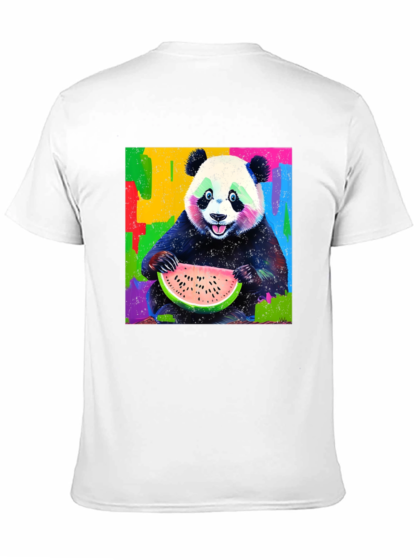Panda Eating Watermelon Graphic T-Shirt