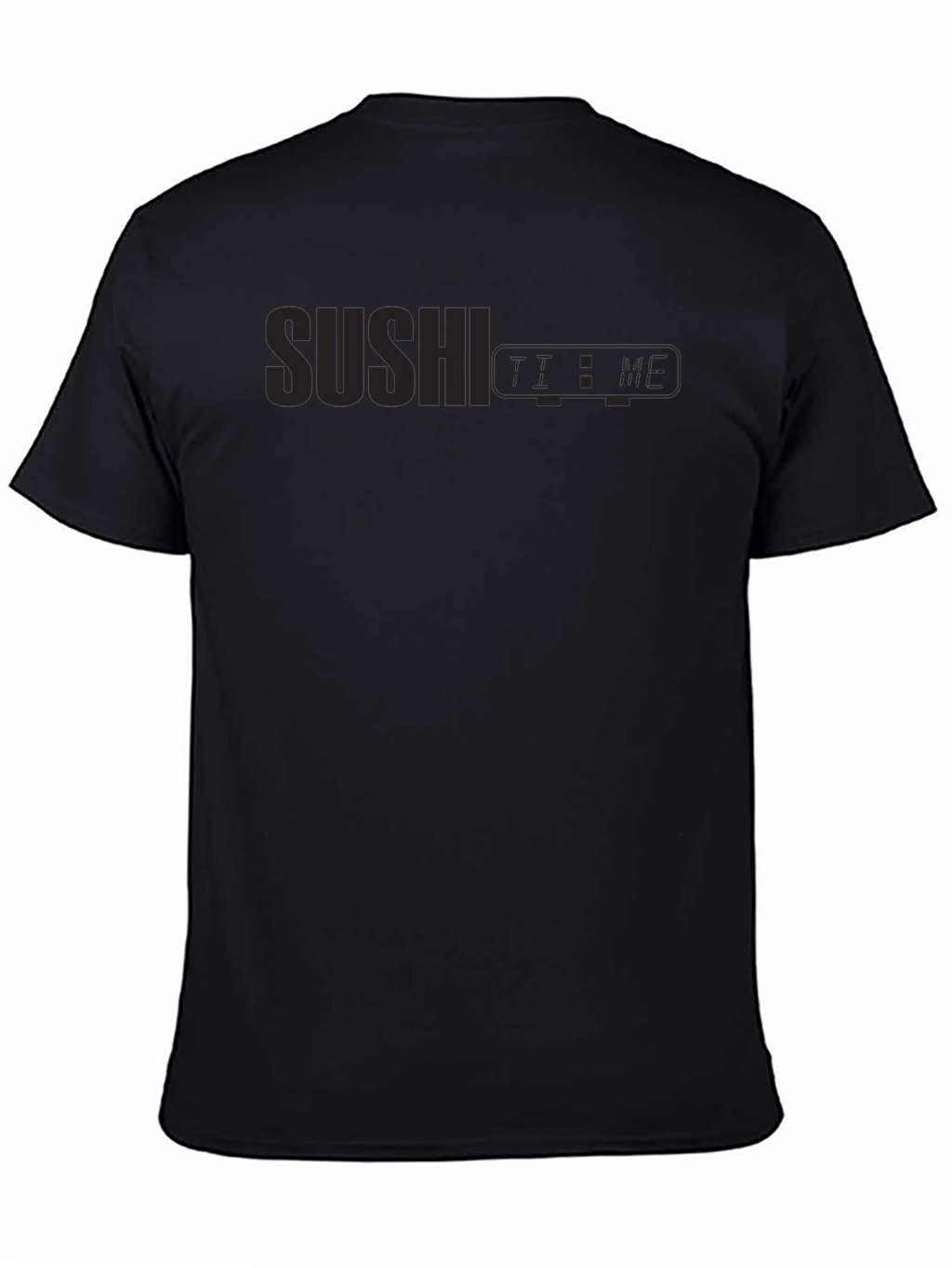 Sushi Time Graphic Black T-Shirt