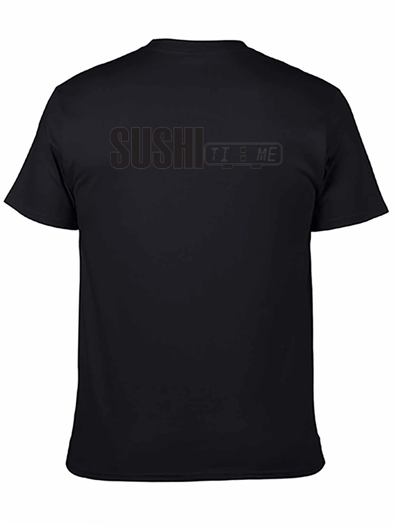 Sushi Time Graphic Black T-Shirt