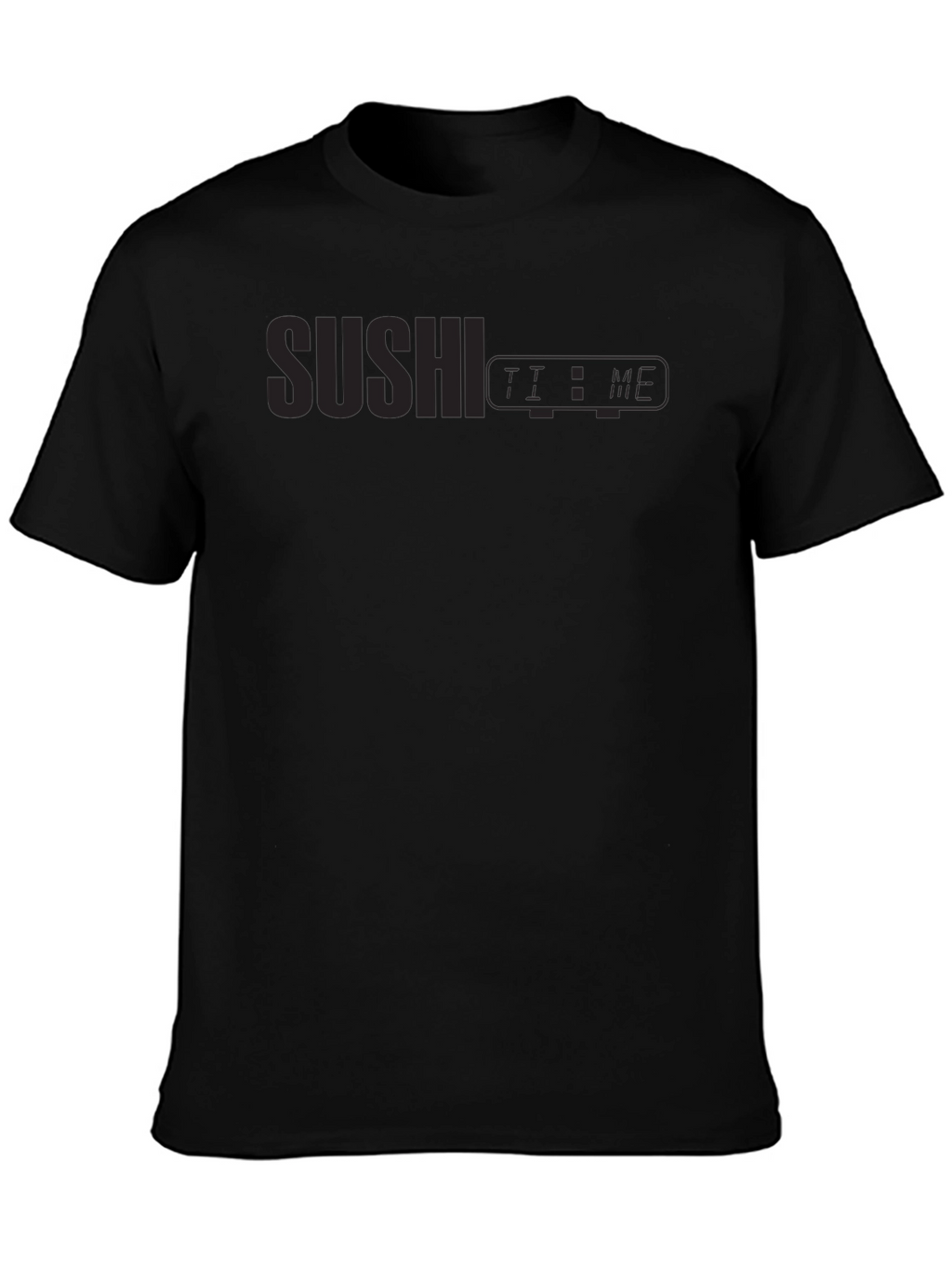 Sushi Time Graphic Black T-Shirt