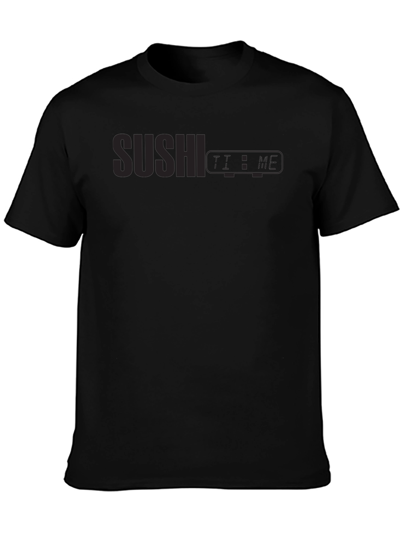 Sushi Time Graphic Black T-Shirt