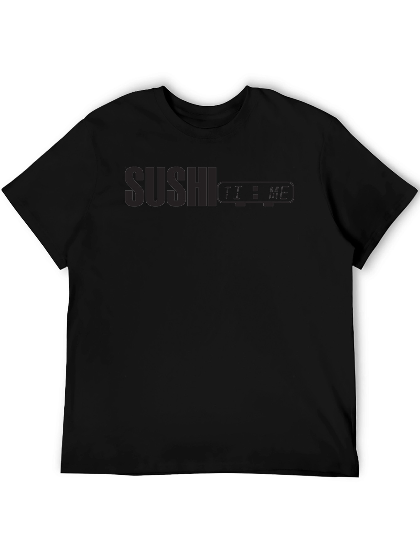 Sushi Time Graphic Black T-Shirt