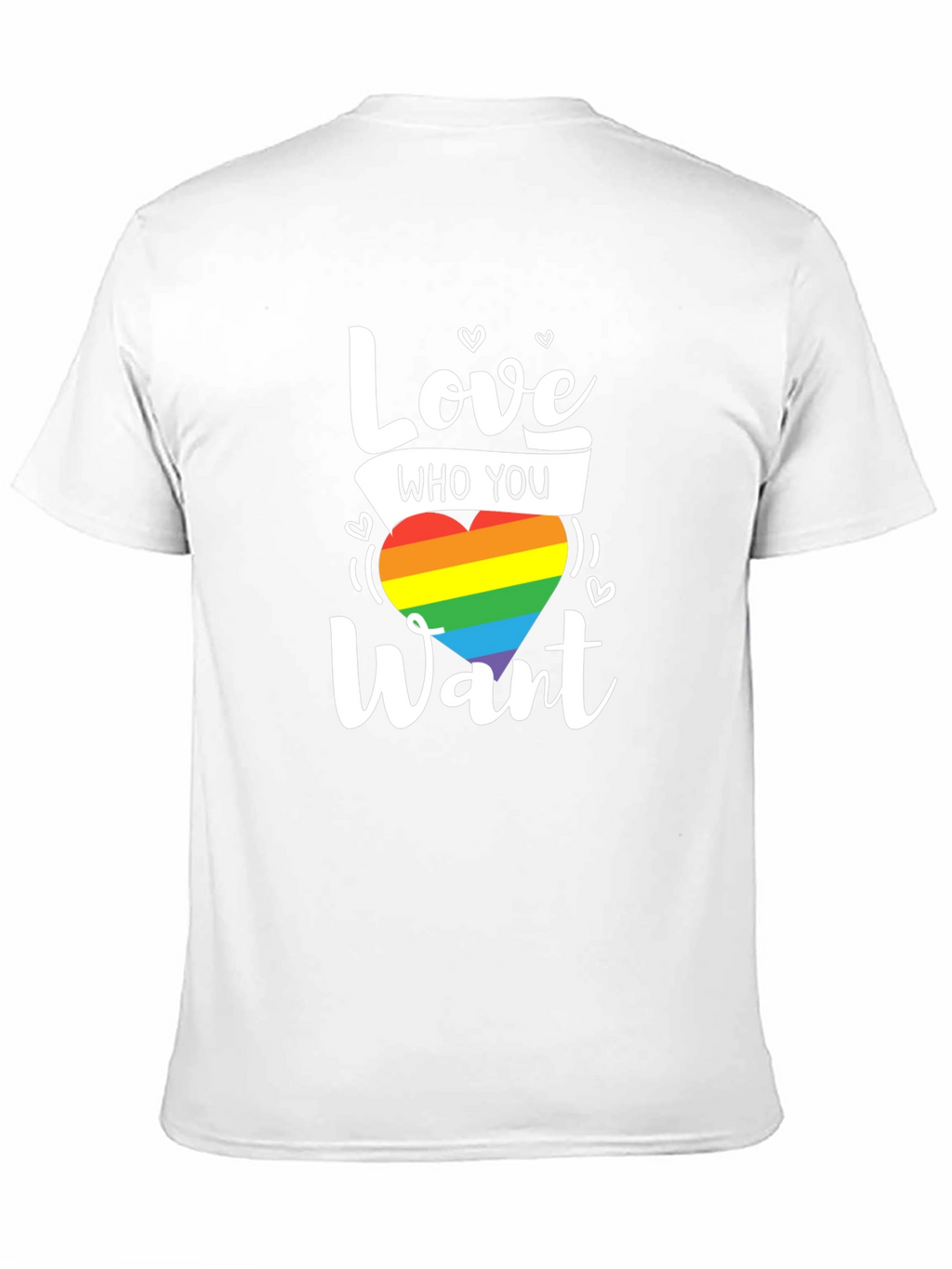 Love Who You Want Rainbow Heart Graphic T-Shirt