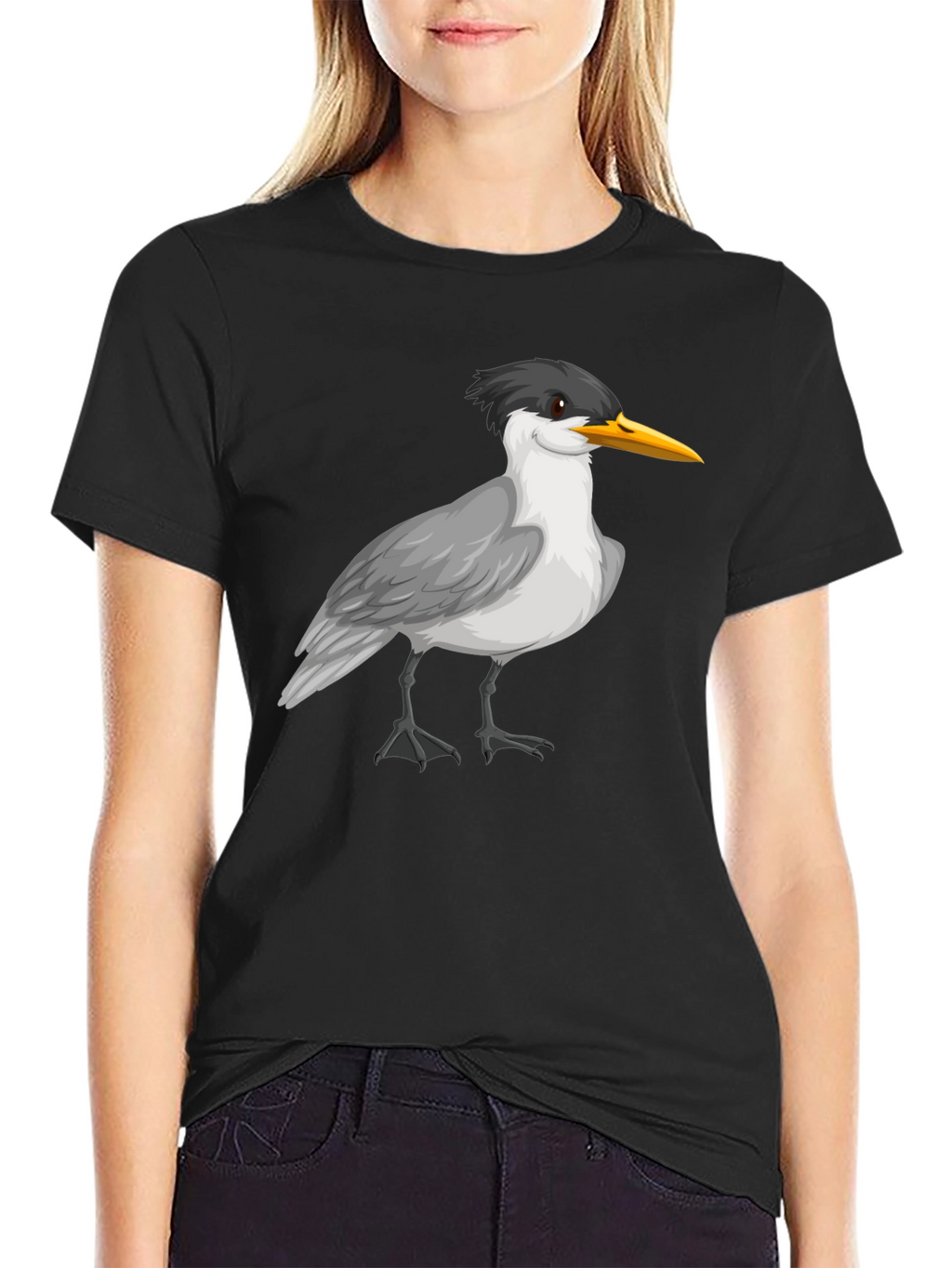 Bird Graphic Black T-Shirt