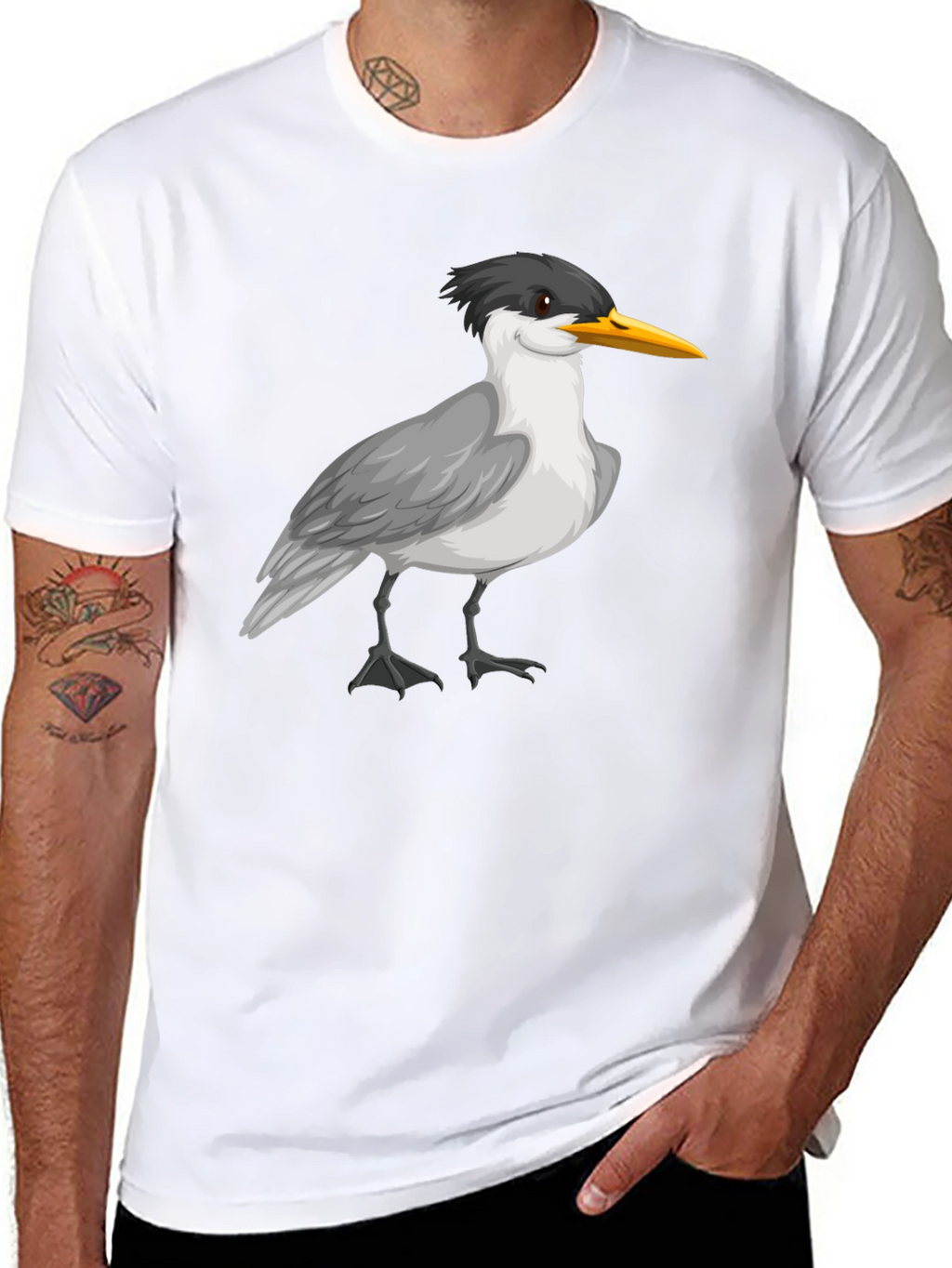 Bird Graphic Black T-Shirt