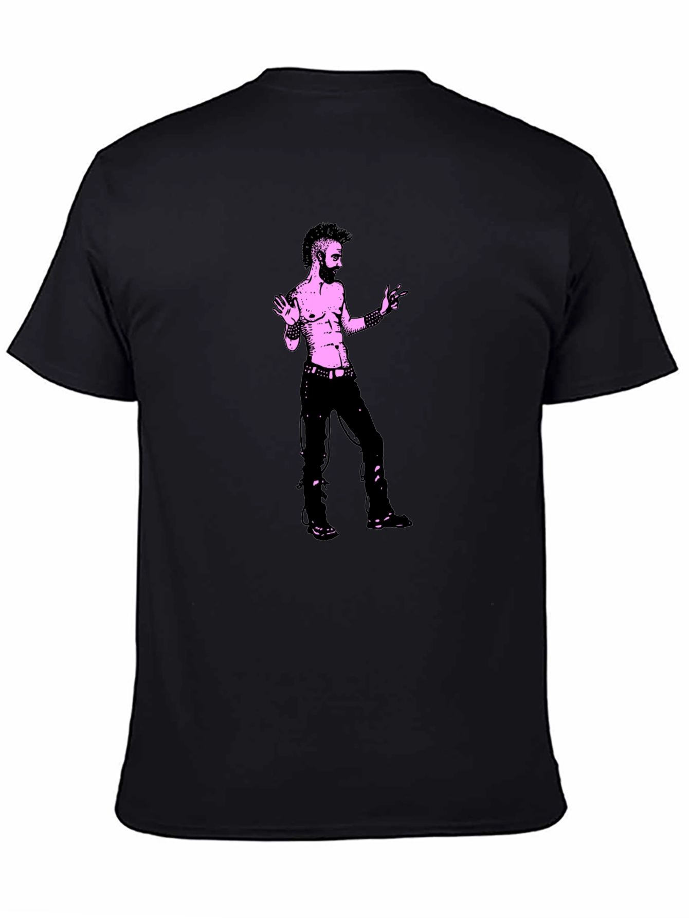 Edgy Graphic Tee - Black Cotton T-Shirt