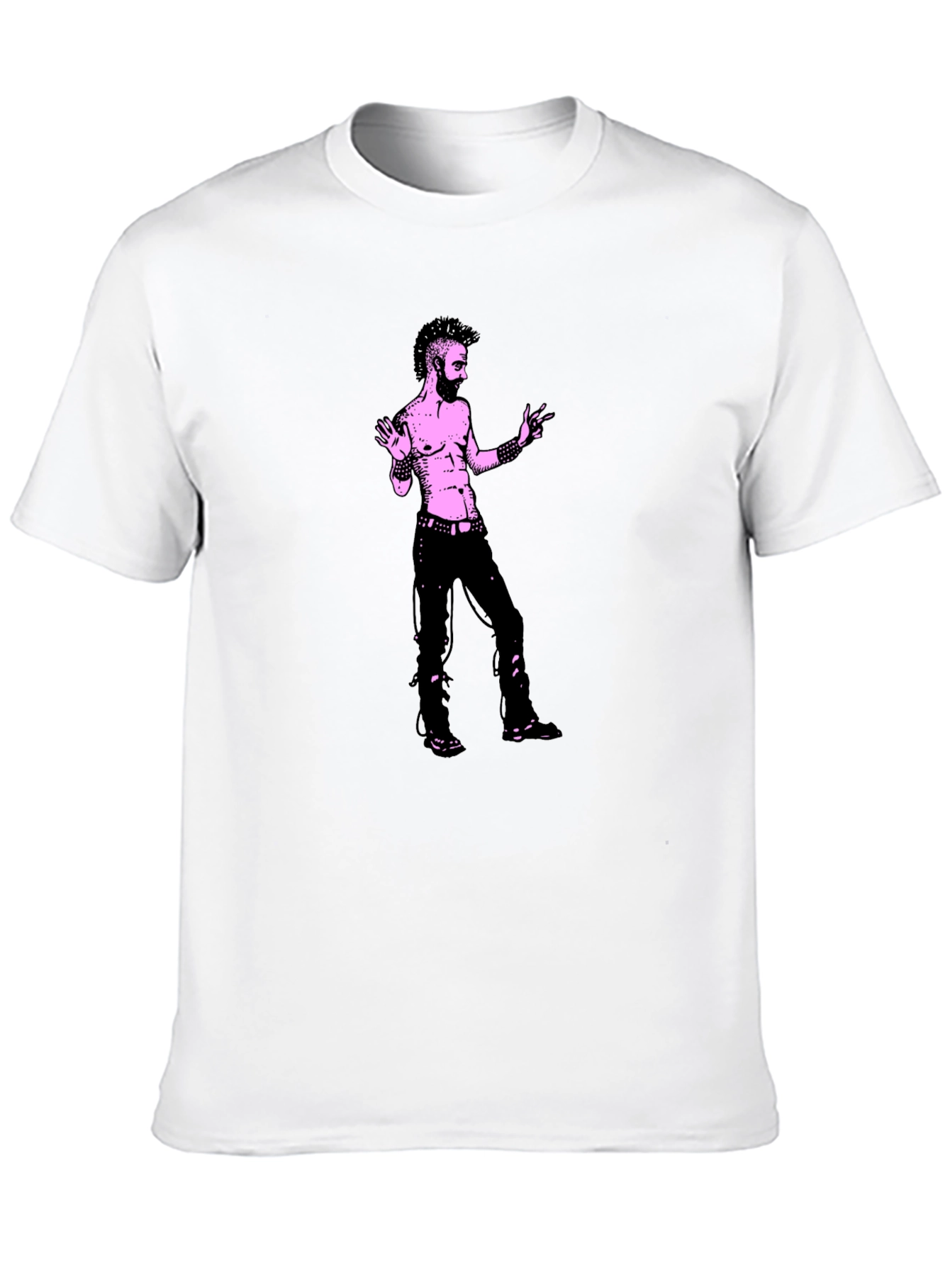 Edgy Graphic Tee - Black Cotton T-Shirt